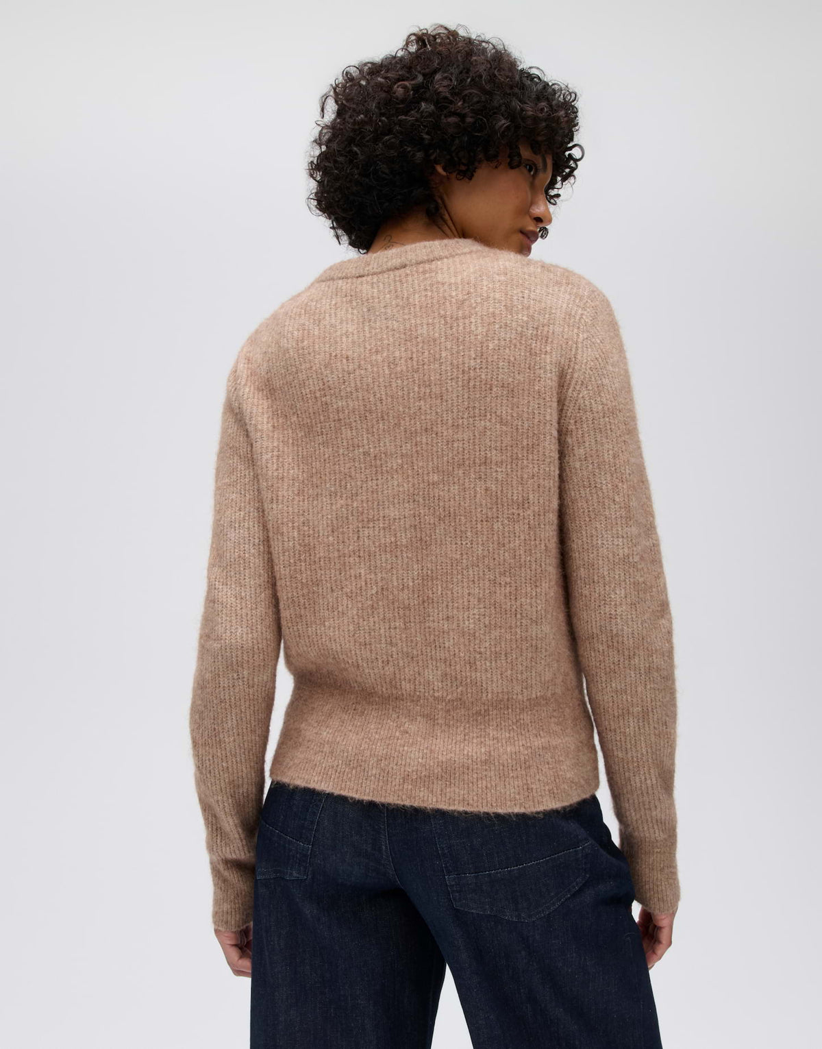 Strickjacke aus weichem Alpakamix Slim Fit Dreni