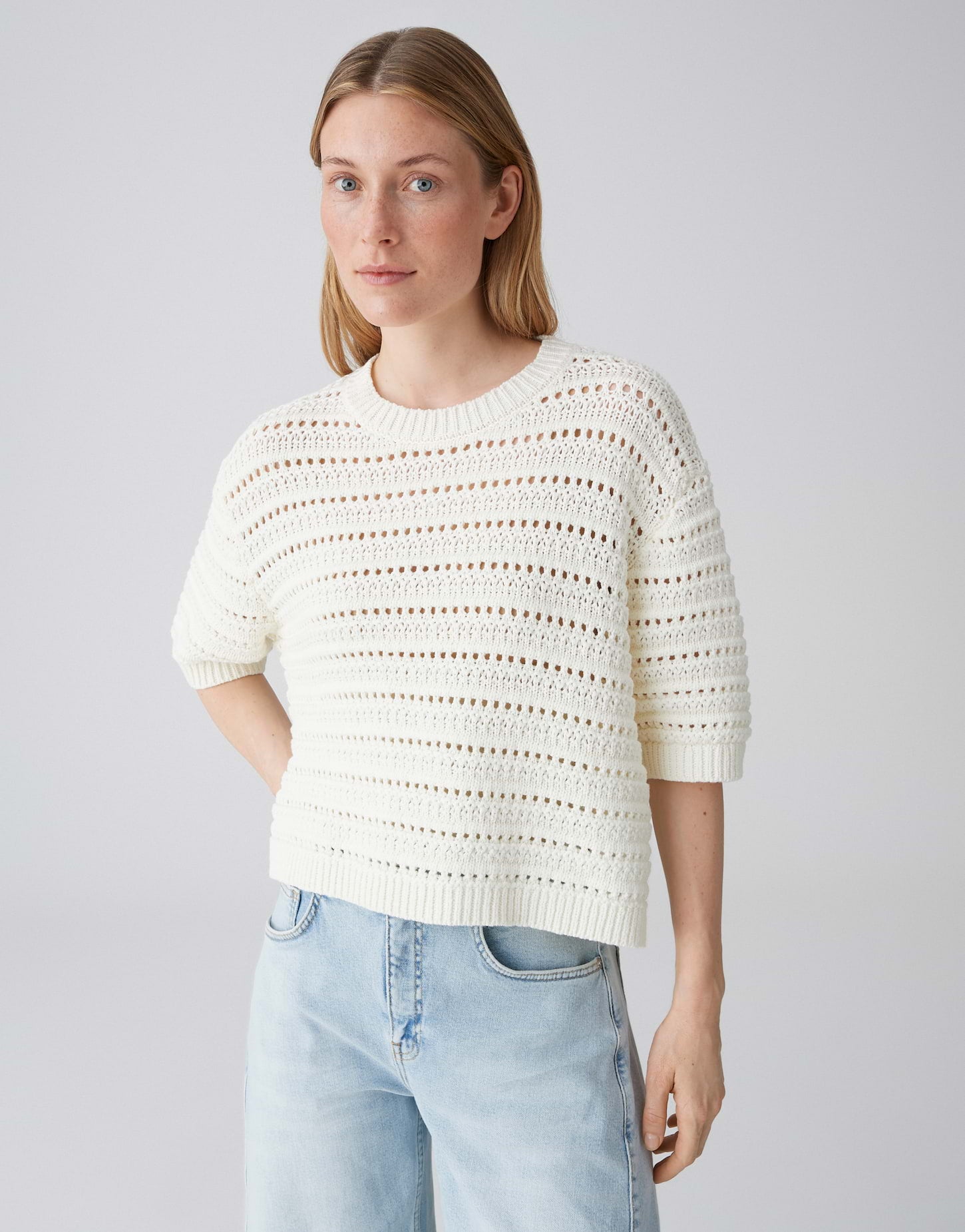 OPUS Kurzarmpullover Ploomina