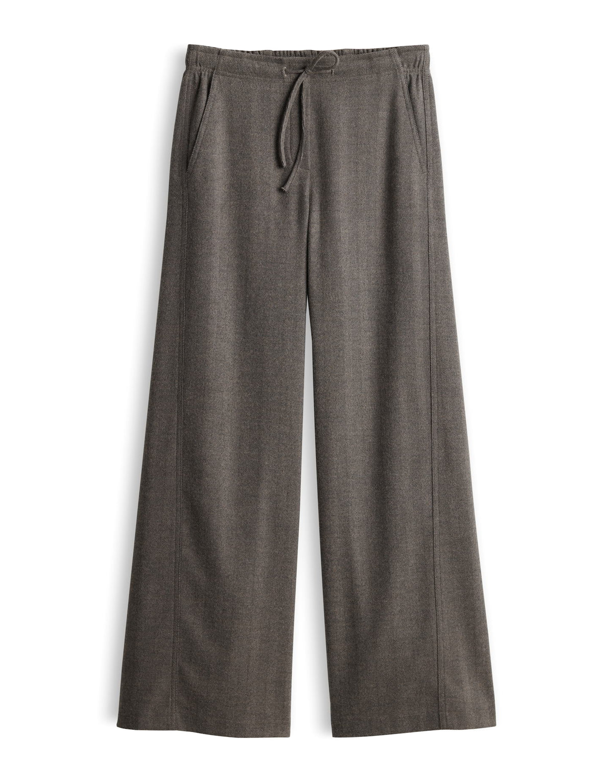 Wide Leg Pants mit Komfortbund Melane herringbone