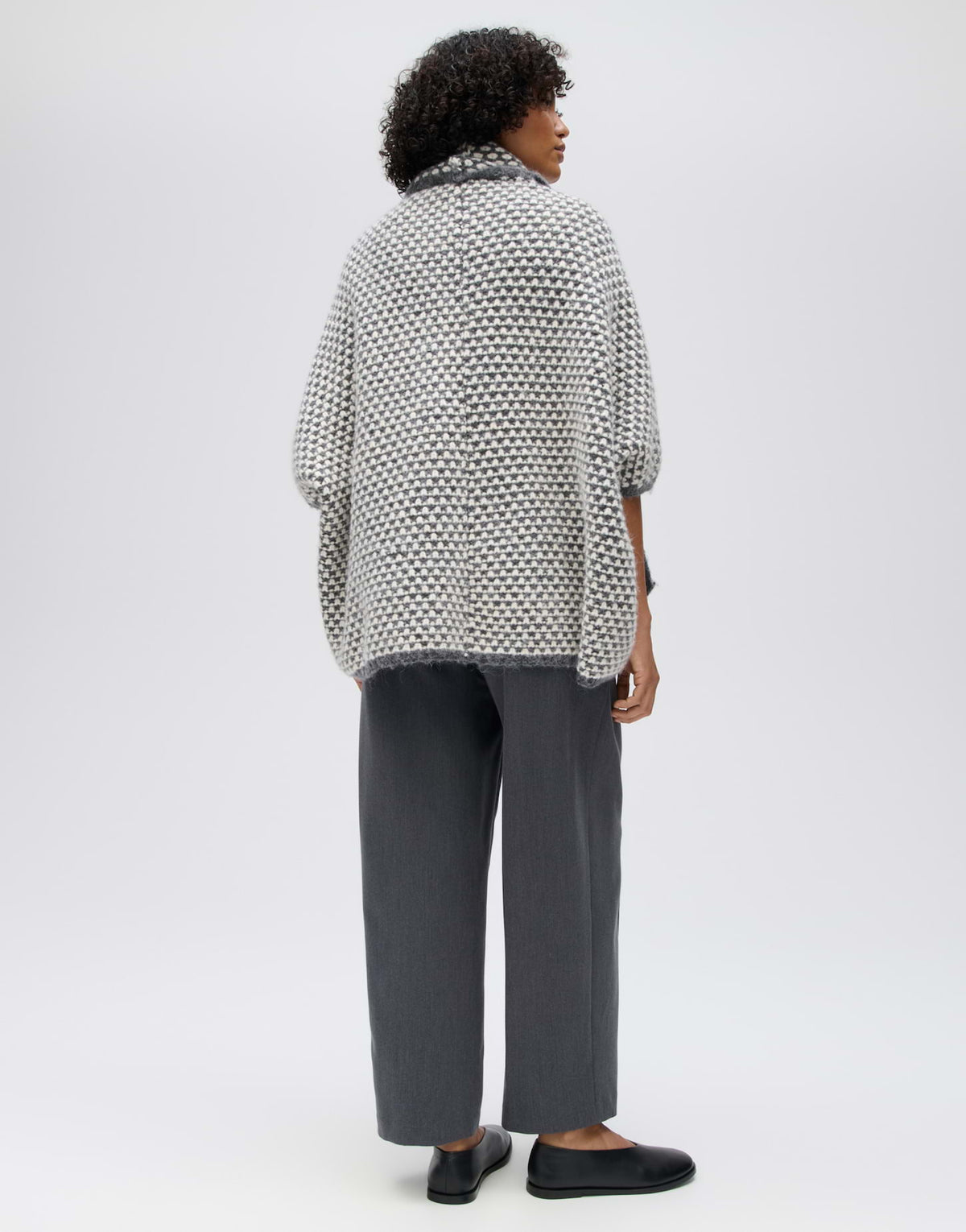 Strickcape mit zweifarbiger Waffelstruktur Amaryllis boho