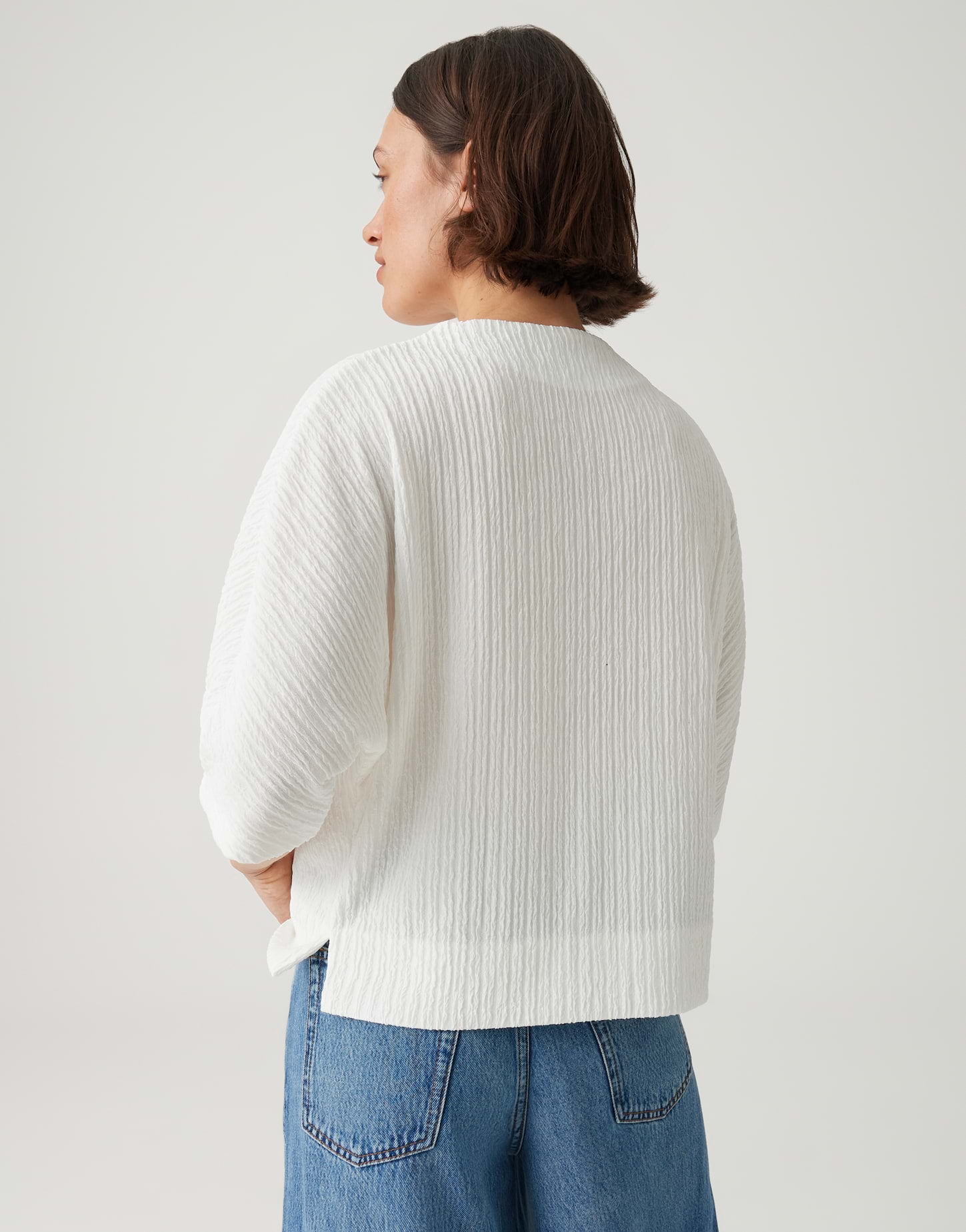 OPUS Jerseyshirt mit Crinkle Effekt Loose Fit Sirelo