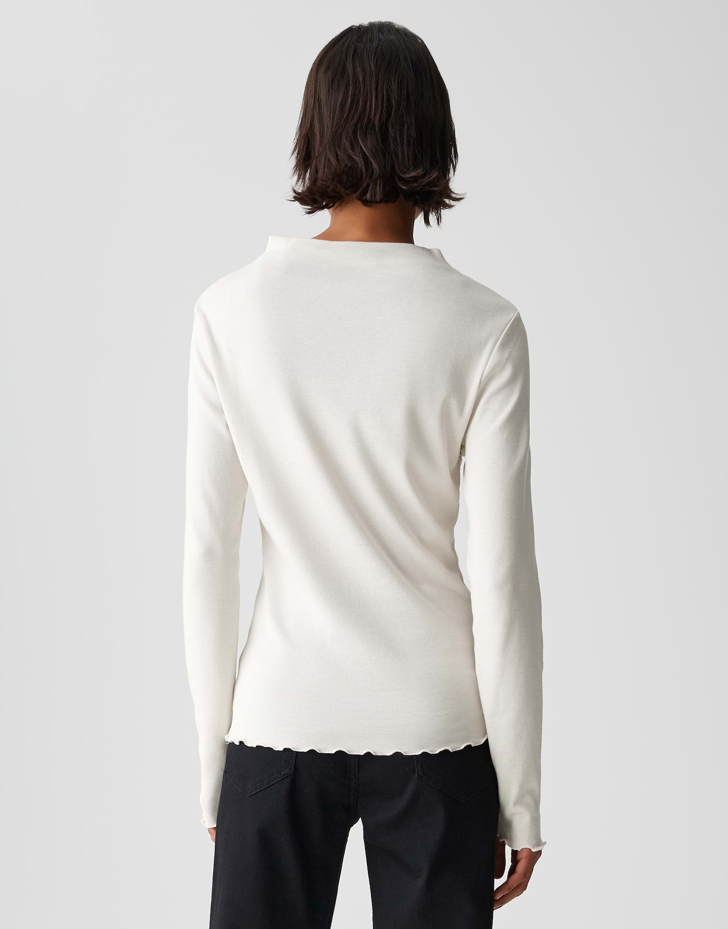 OPUS Slim Rippshirt aus weichem Jersey Soninchen