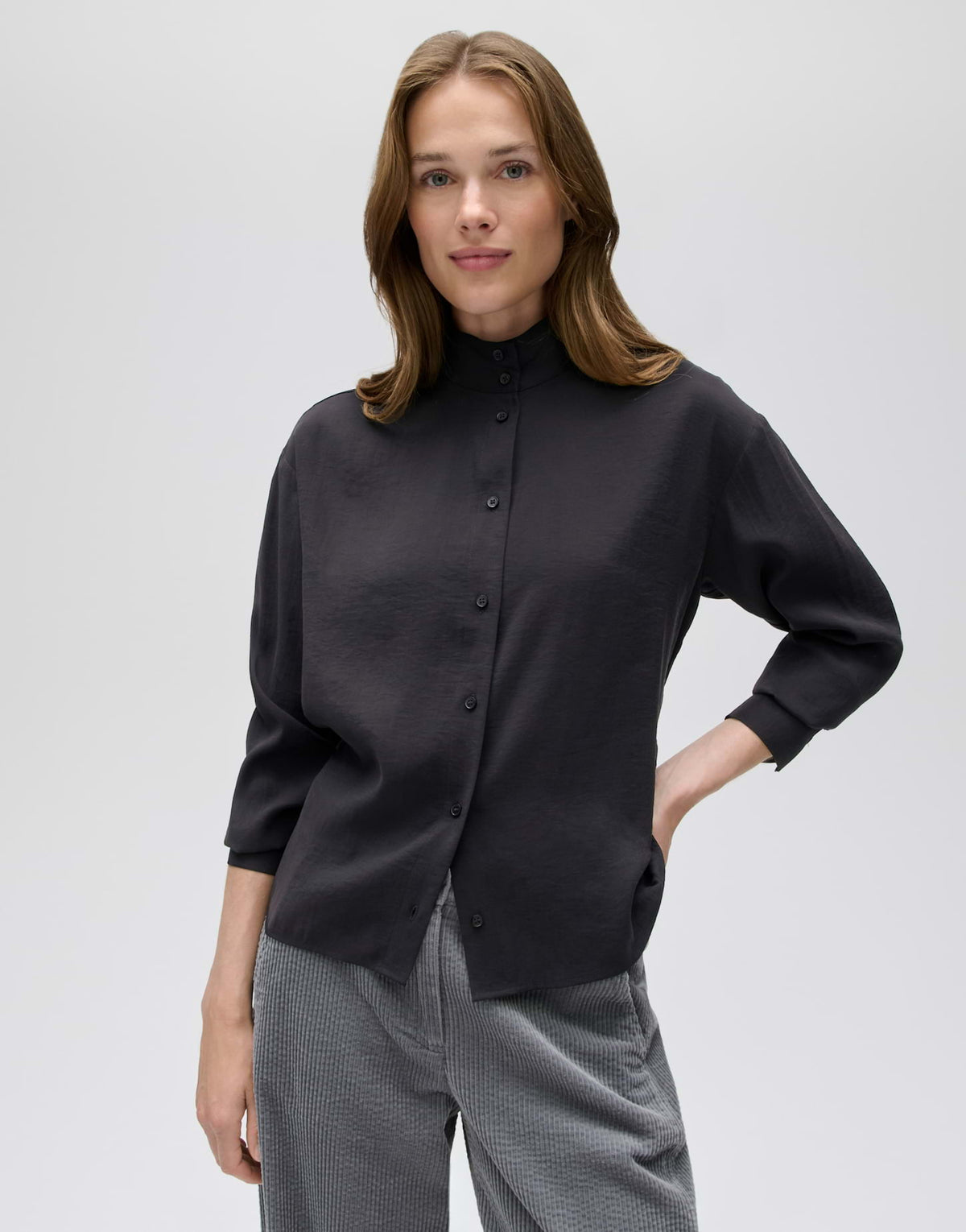 Satinbluse mit Faltendetail am Rücken Loose Fit Fasofta
