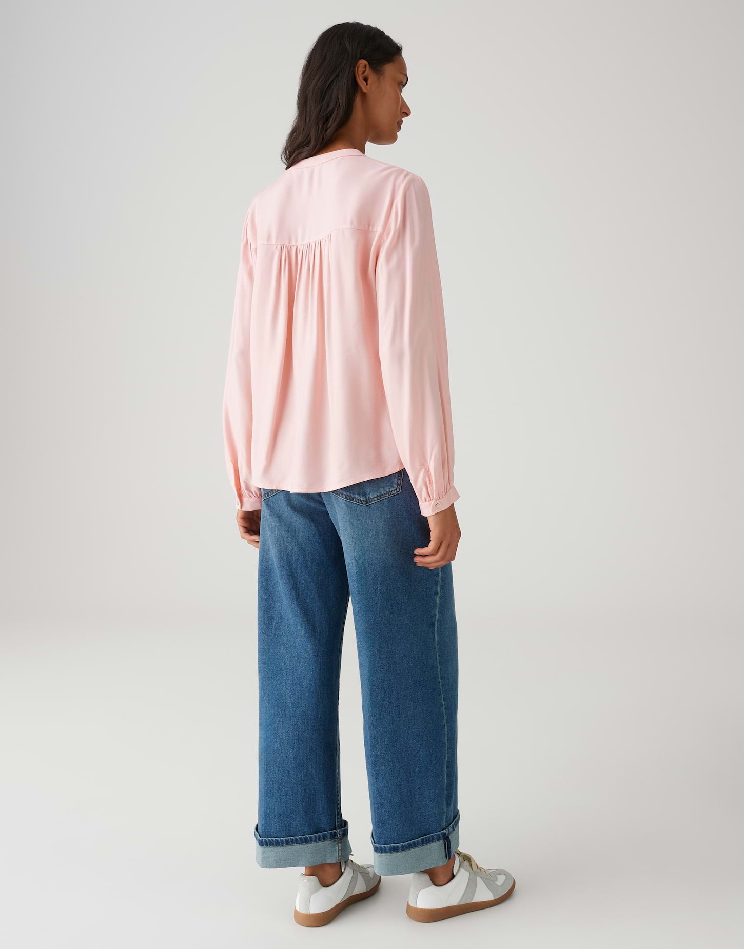 OPUS Tunikabluse in Twilloptik Loose Fit Flanora