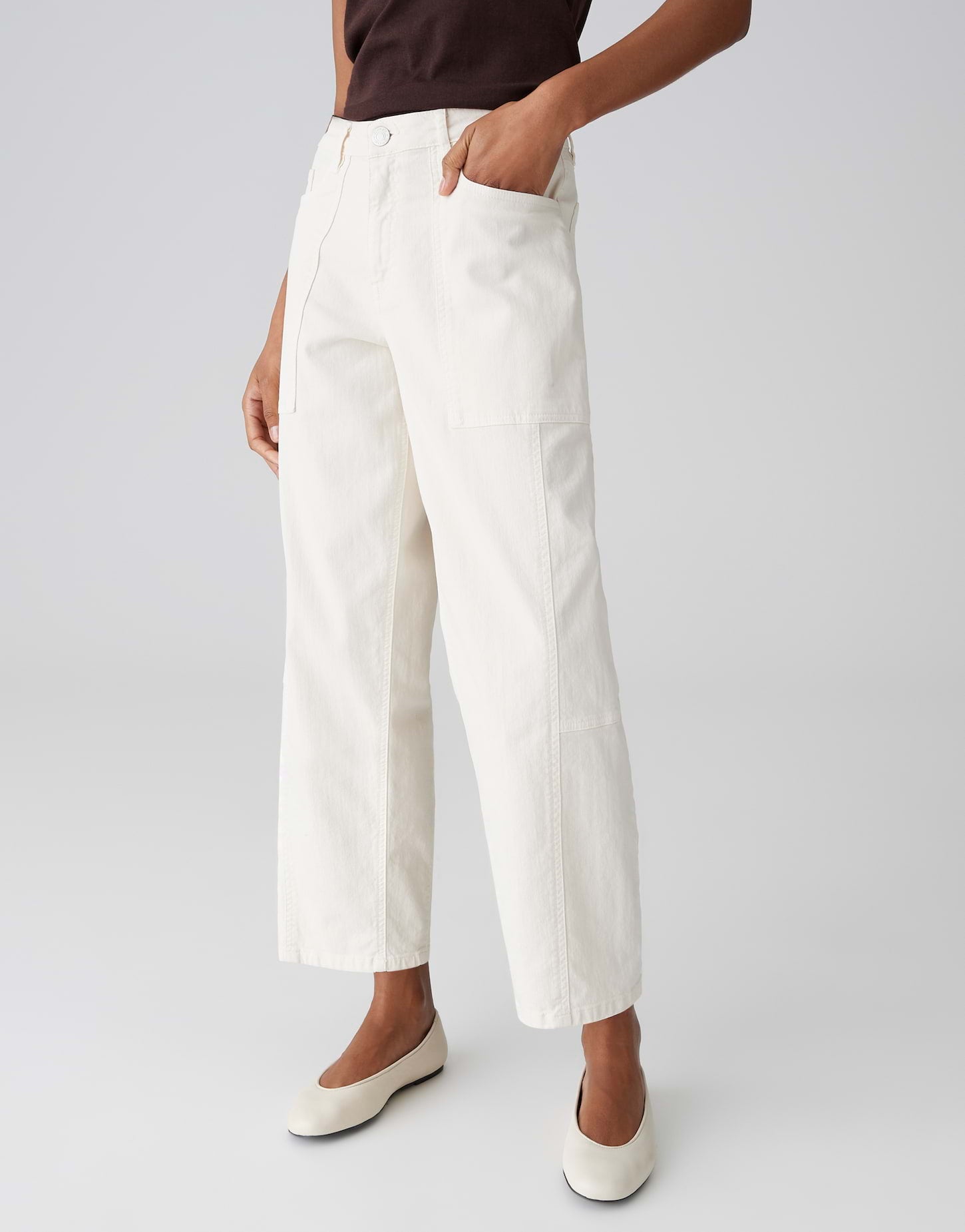 OPUS Barrel Jeans Mid Rise Lolah bloom