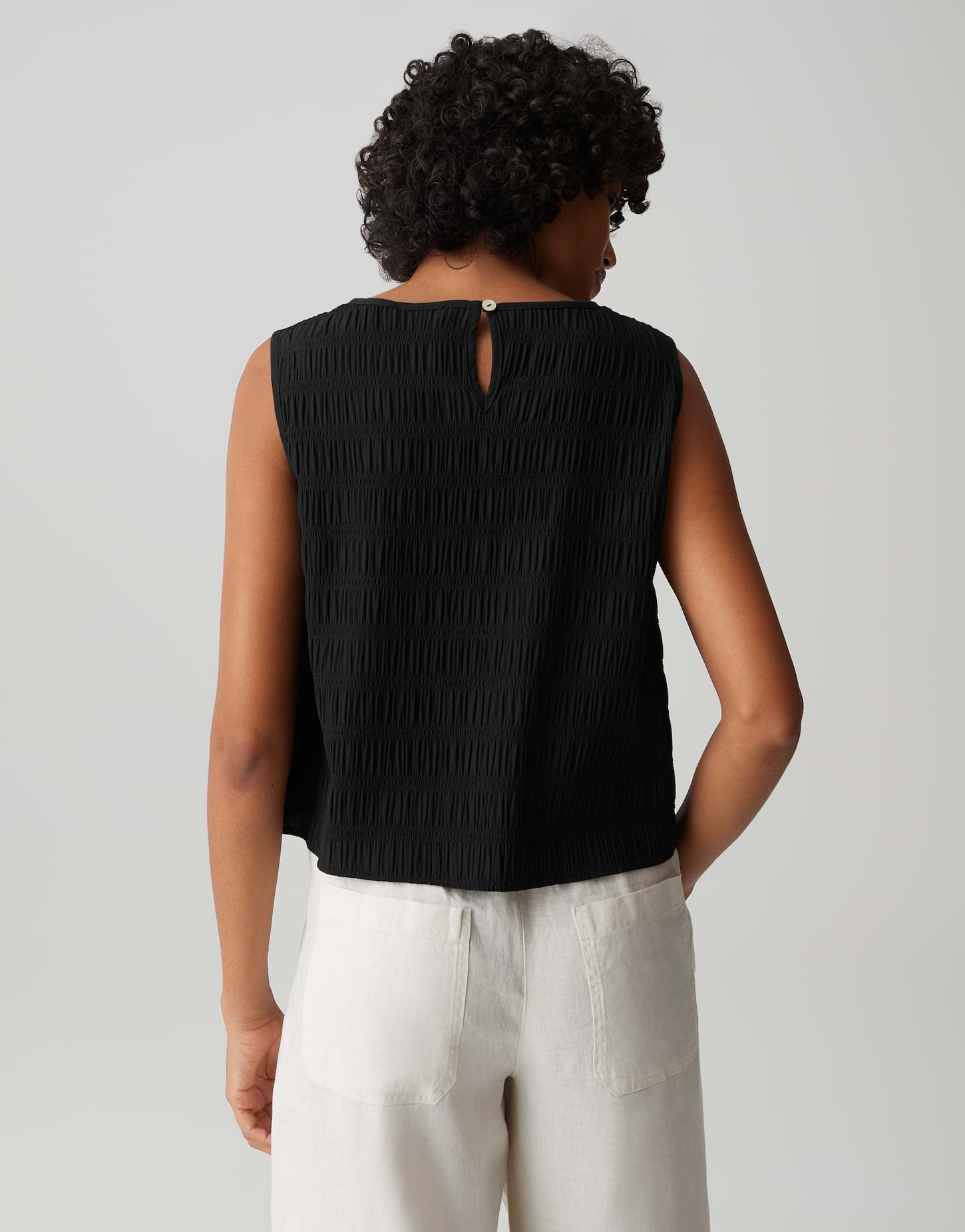 OPUS Blusentop mit gesmokter Textur Regular Fit Fardoa