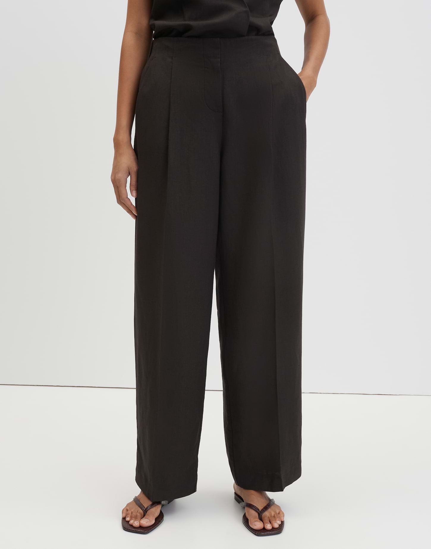 someday Relaxed Bundfaltenhose Cisilia linen