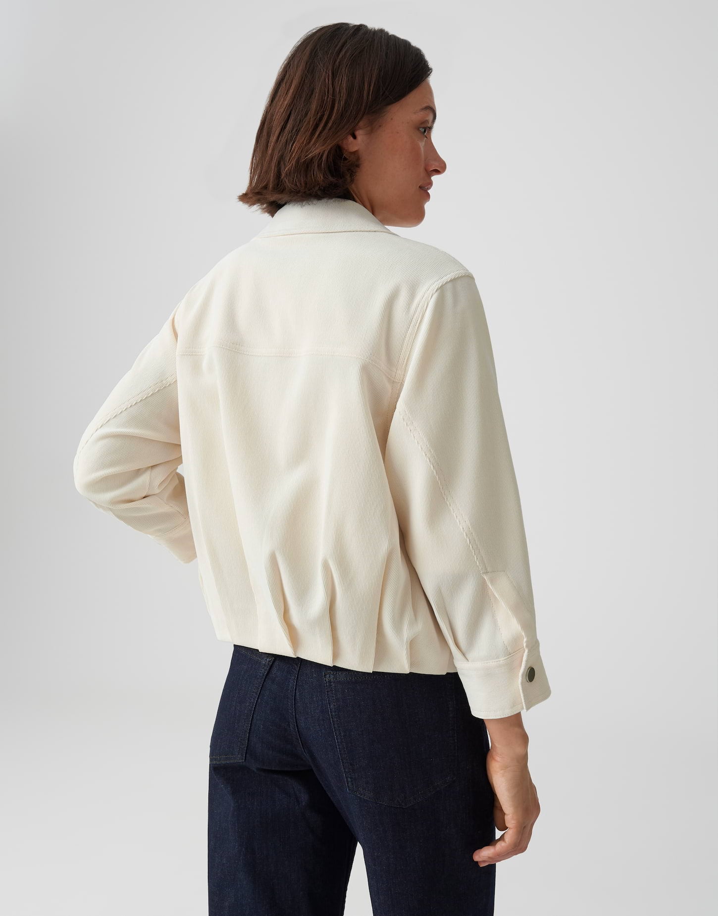 OPUS Cordjacke mit Ballonsaum Regular Fit Hamona