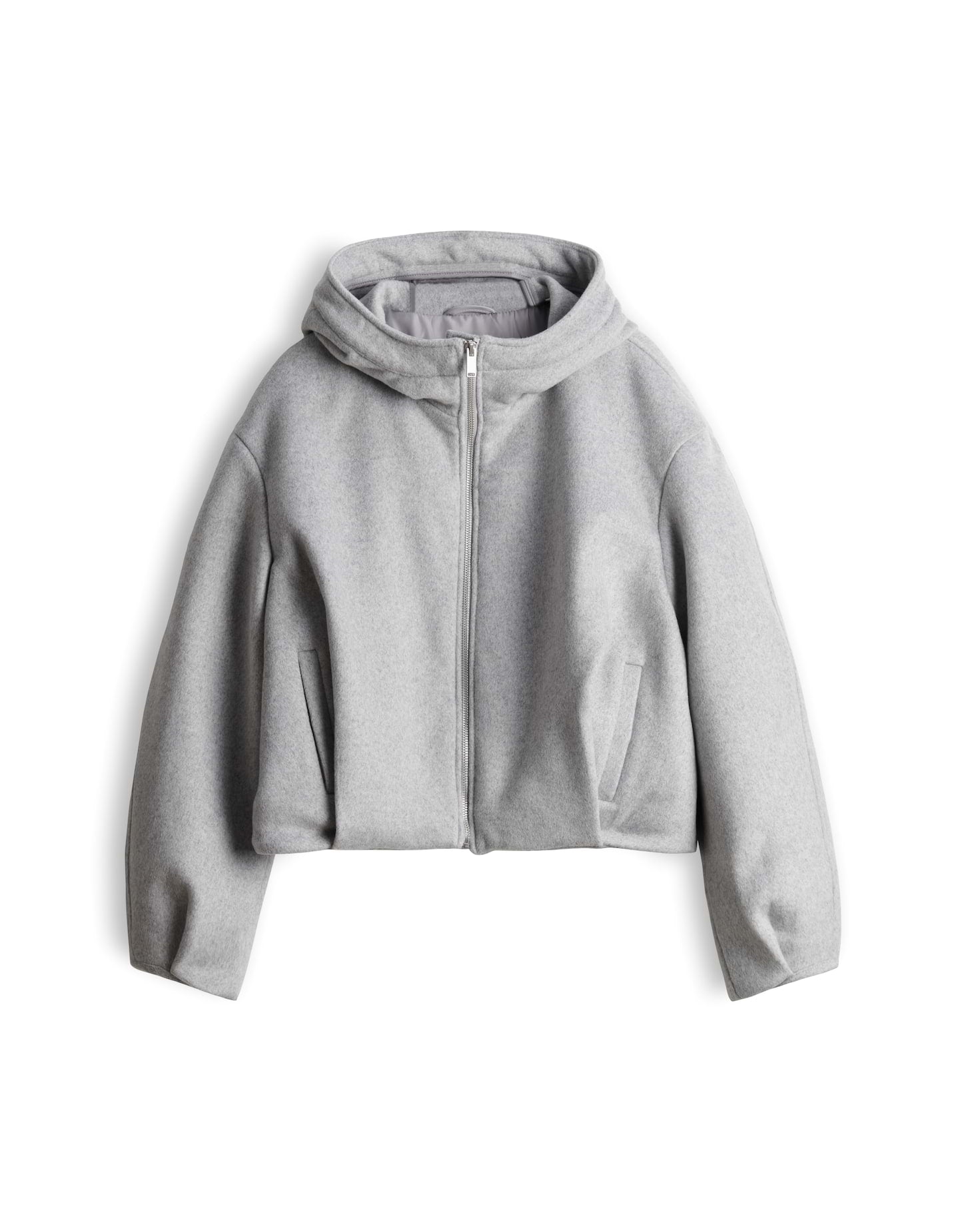 Wattierte Woll Double Jacke im Blouson Stil Regular Fit Halenso