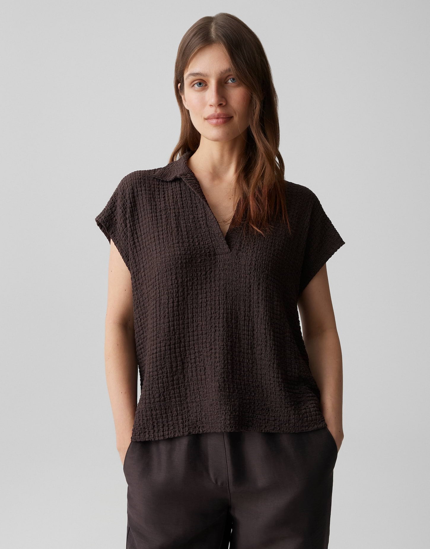 OPUS Poloshirt mit 3-D Struktur Regular Fit Sipin