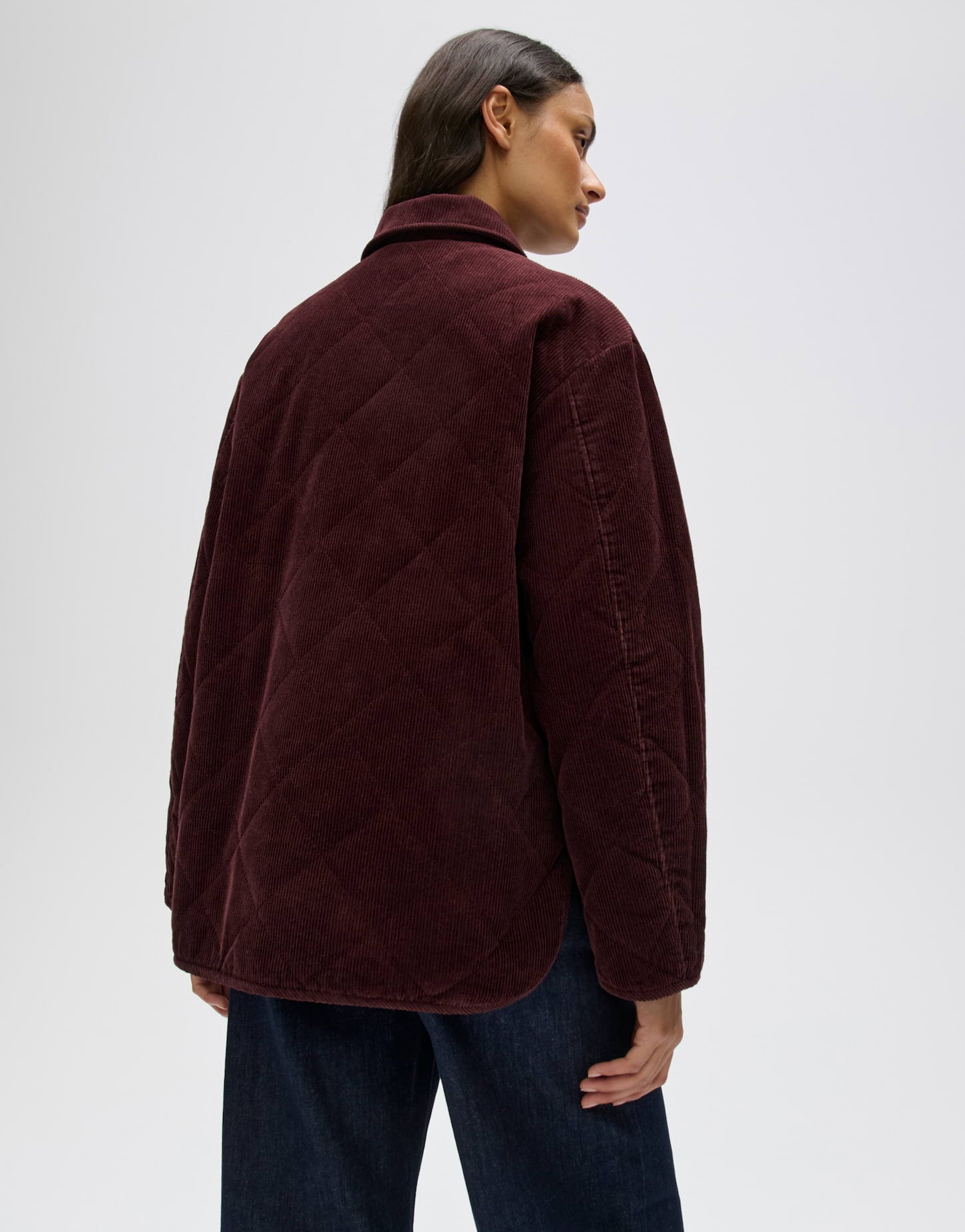 Cordjacke mit Diamant Steppung Loose Fit Hekordi