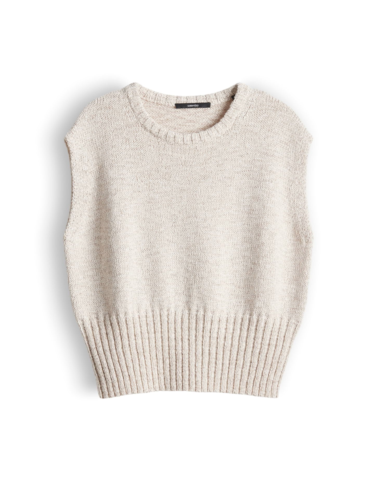 someday Stricktop aus fein melierten Bändchengarn Regular Fit Tuvalen