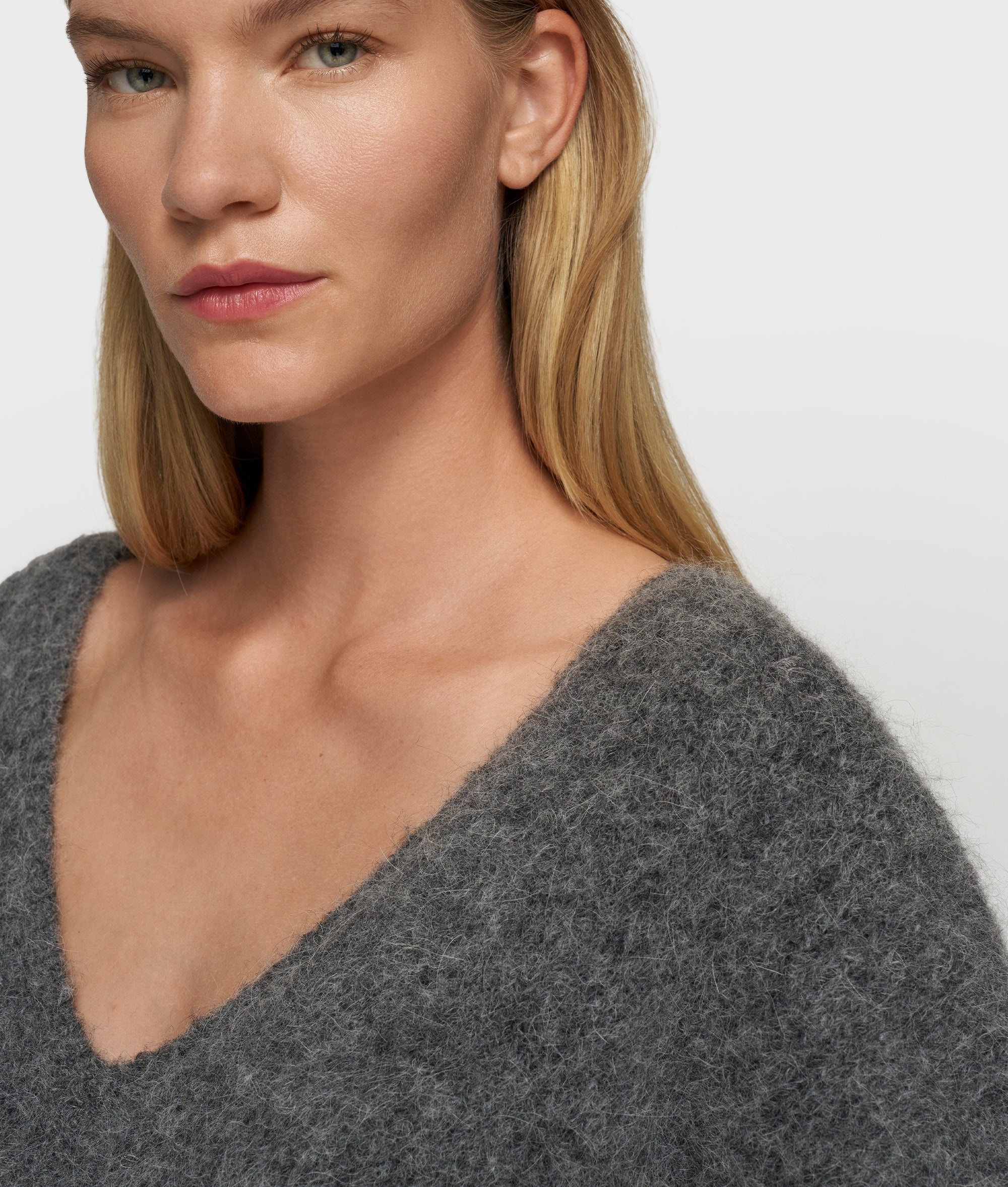 10Days Pullover pleat hairy knit sweater