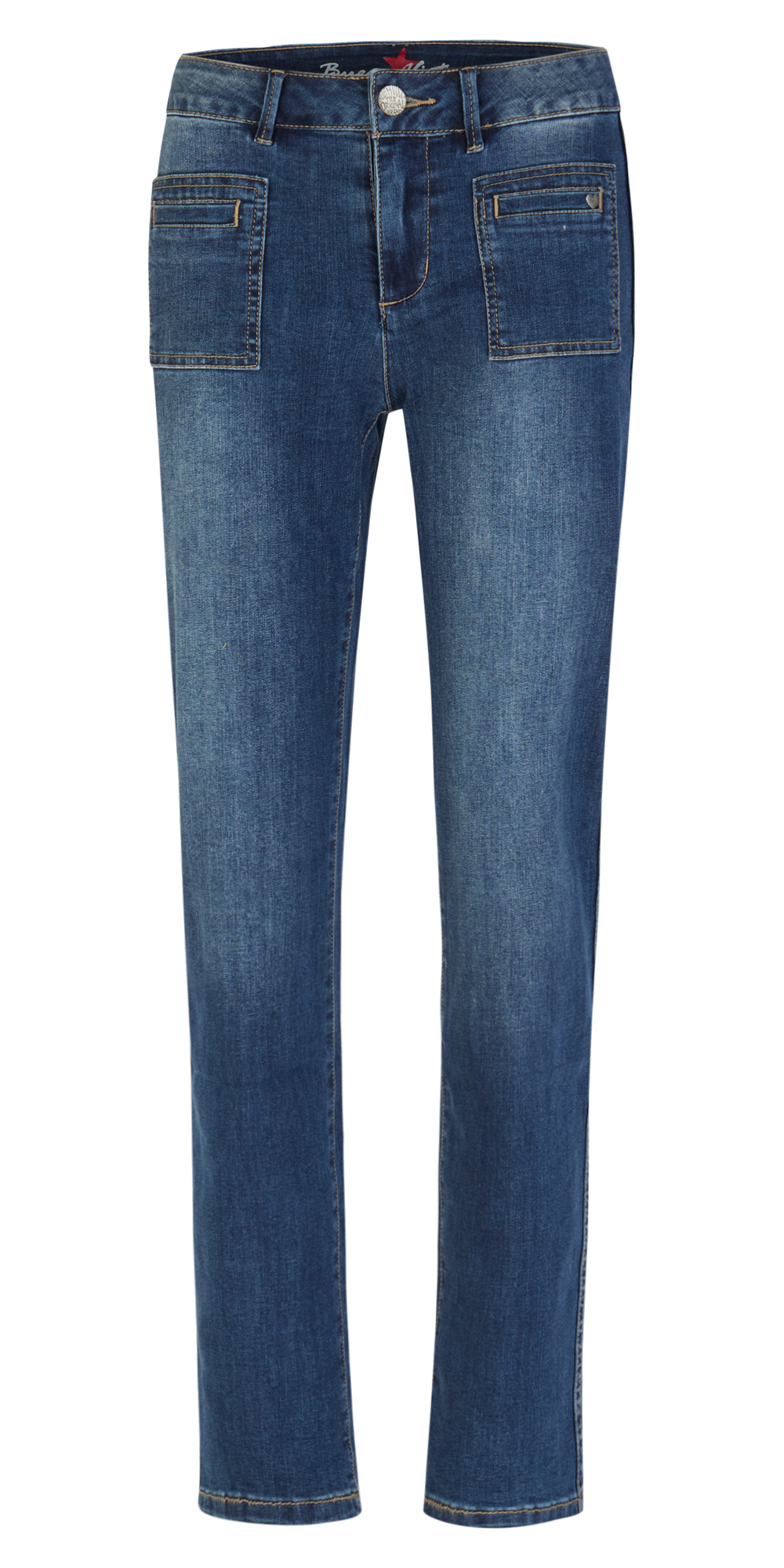 Buena Vista Stella-Zip Jeans straight stretch denim
