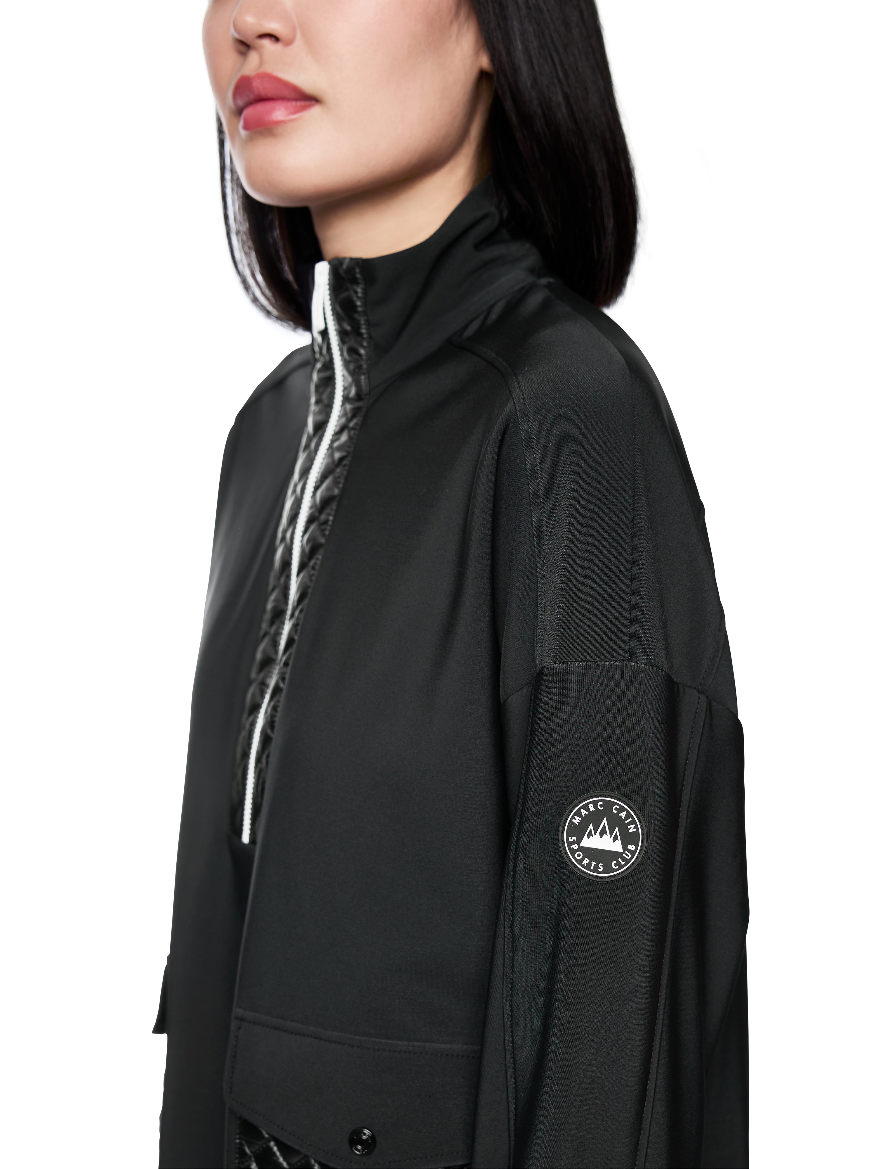 Marc Cain Sweatshirt mit Stehkragen und Taschen