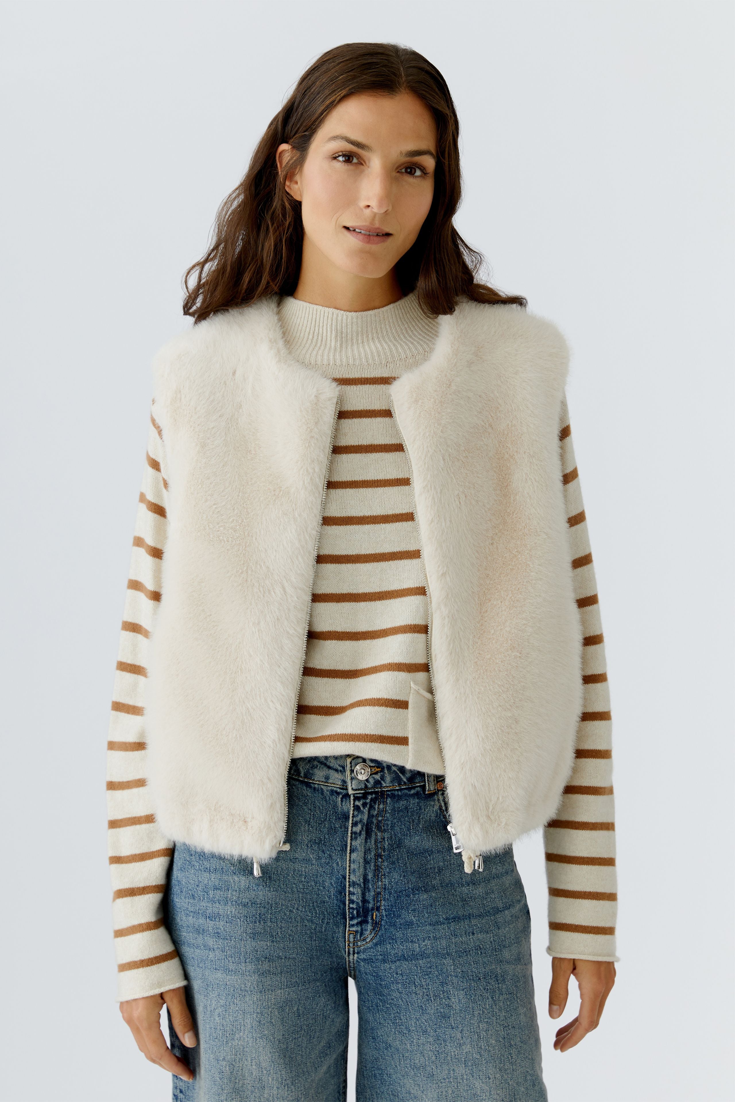 OUI Kuschelige Weste in Mink Optik