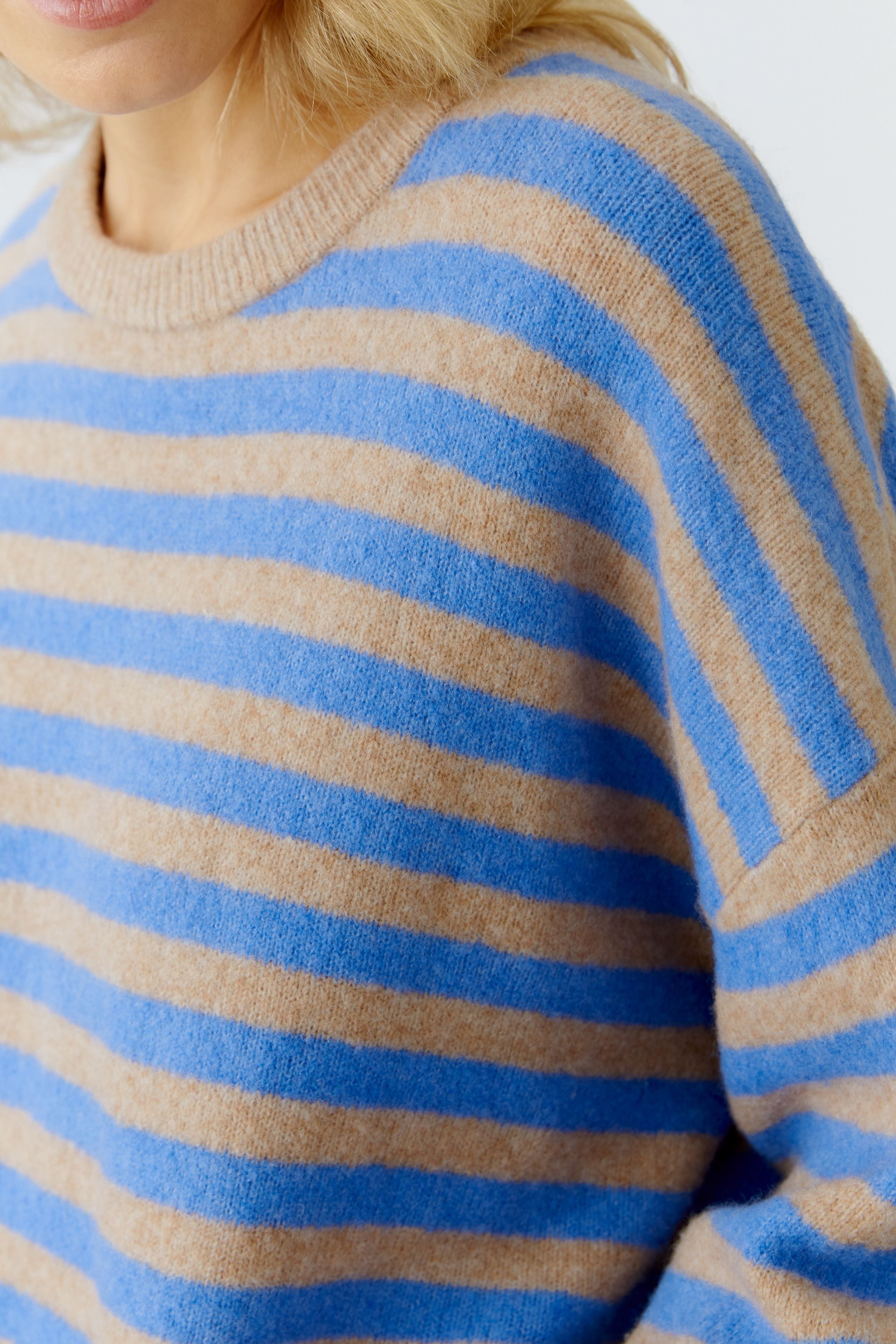 Oui oversized Streifenpullover