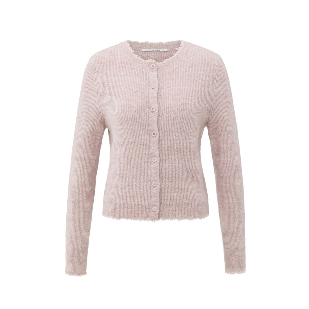 Yaya Kurzer Melange-Cardigan