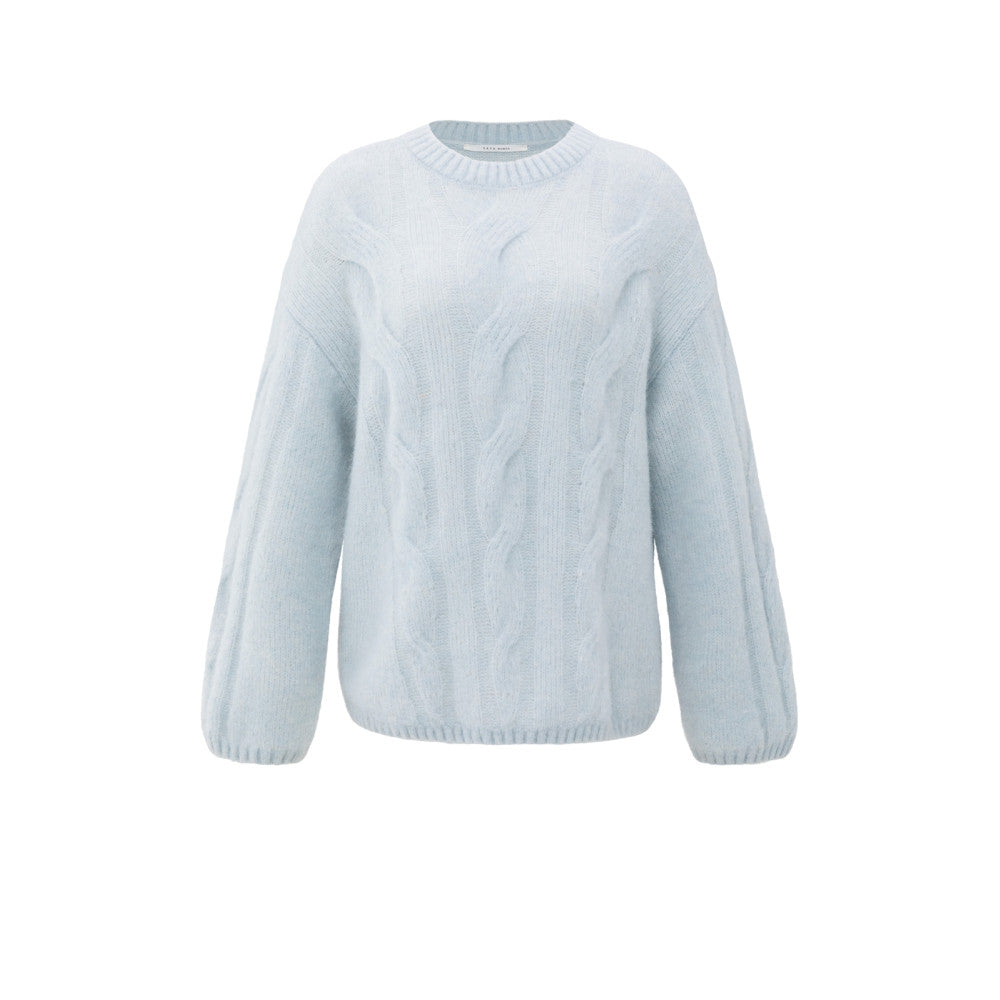 Yaya Weicher Zopfmuster-Pullover
