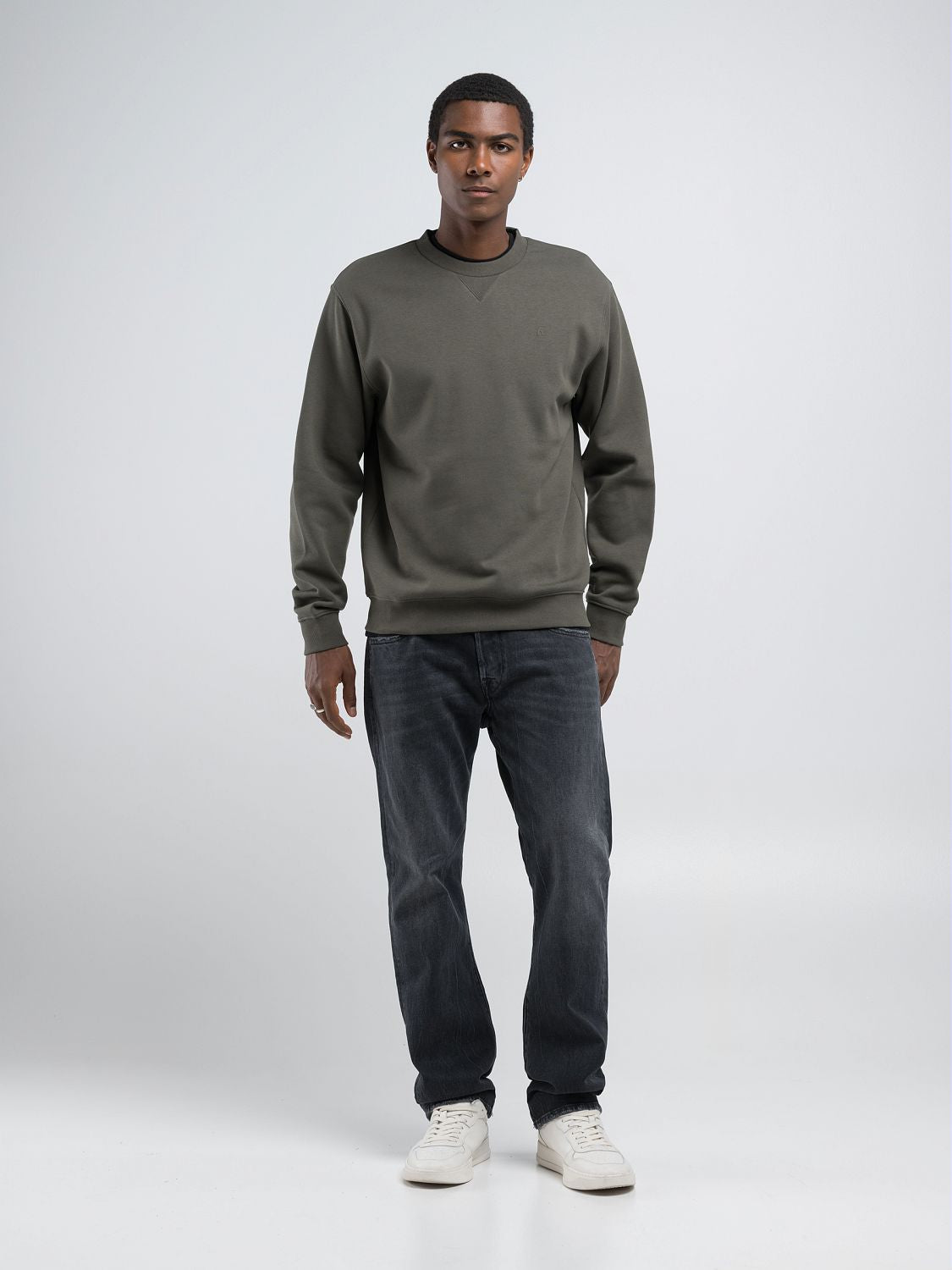 Replay RUNDHALSSWEATSHIRT AUS BAUMWOLLMISCHUNG