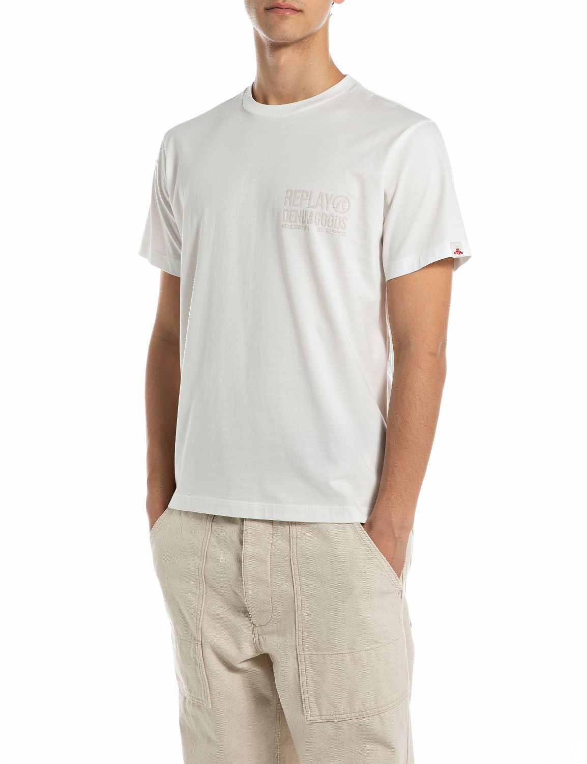 Replay T-SHIRT AUS BIOBAUMWOLLE MIT SCHRIFTZUG