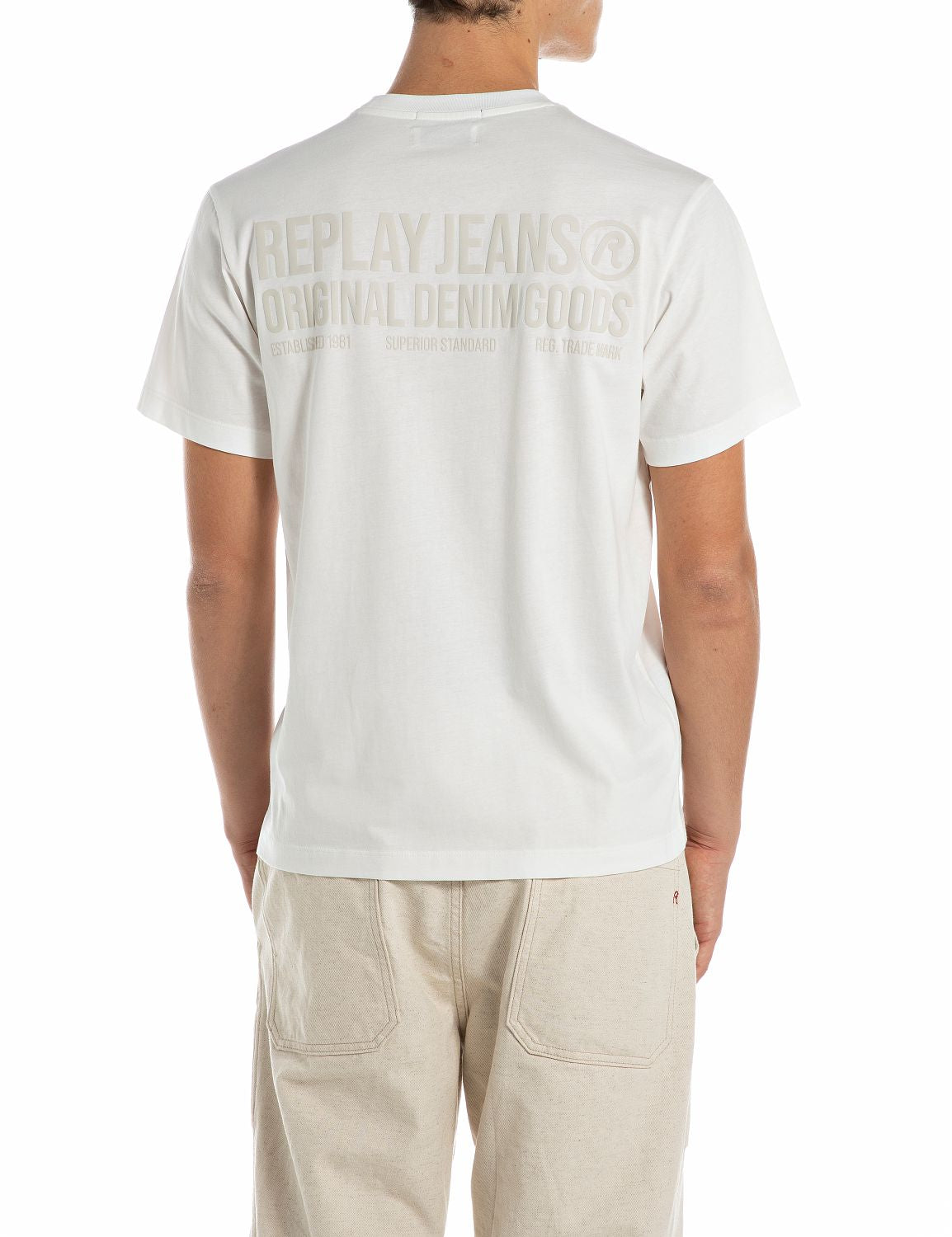 Replay T-SHIRT AUS BIOBAUMWOLLE MIT SCHRIFTZUG