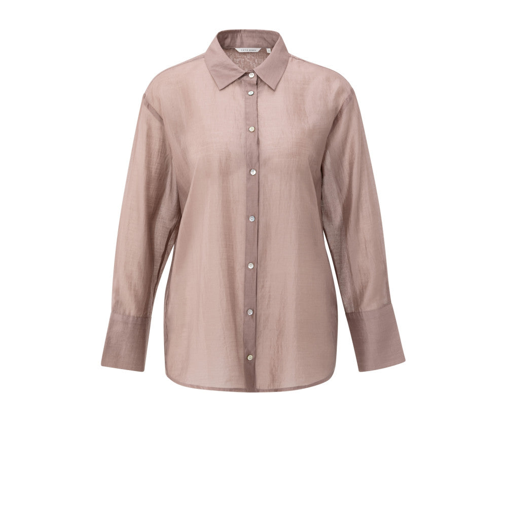 Yaya Durchsichtige Bluse mit raffiniertem Detail am Rücken