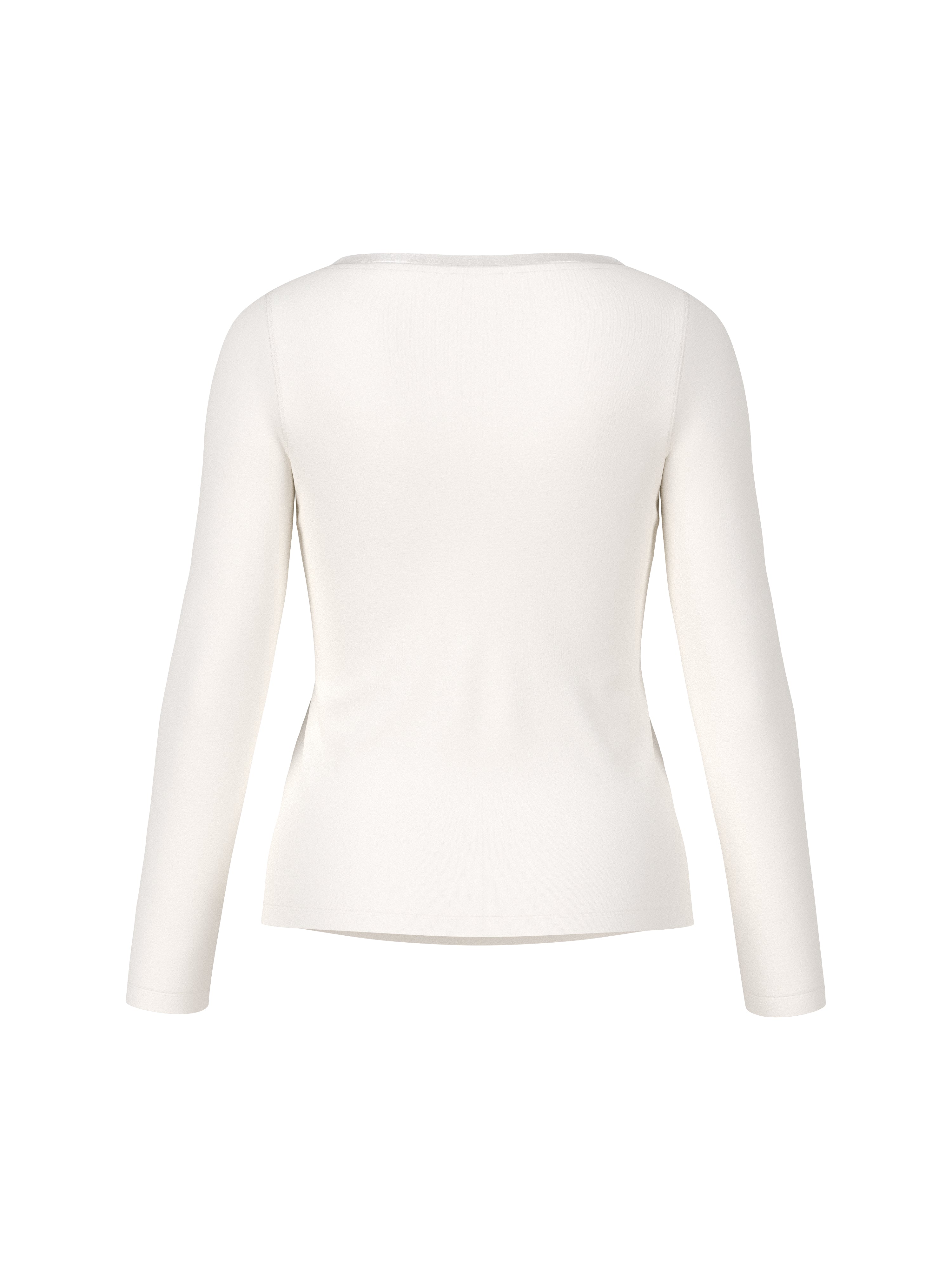 Marc Cain Longsleeve mit Seidenblende