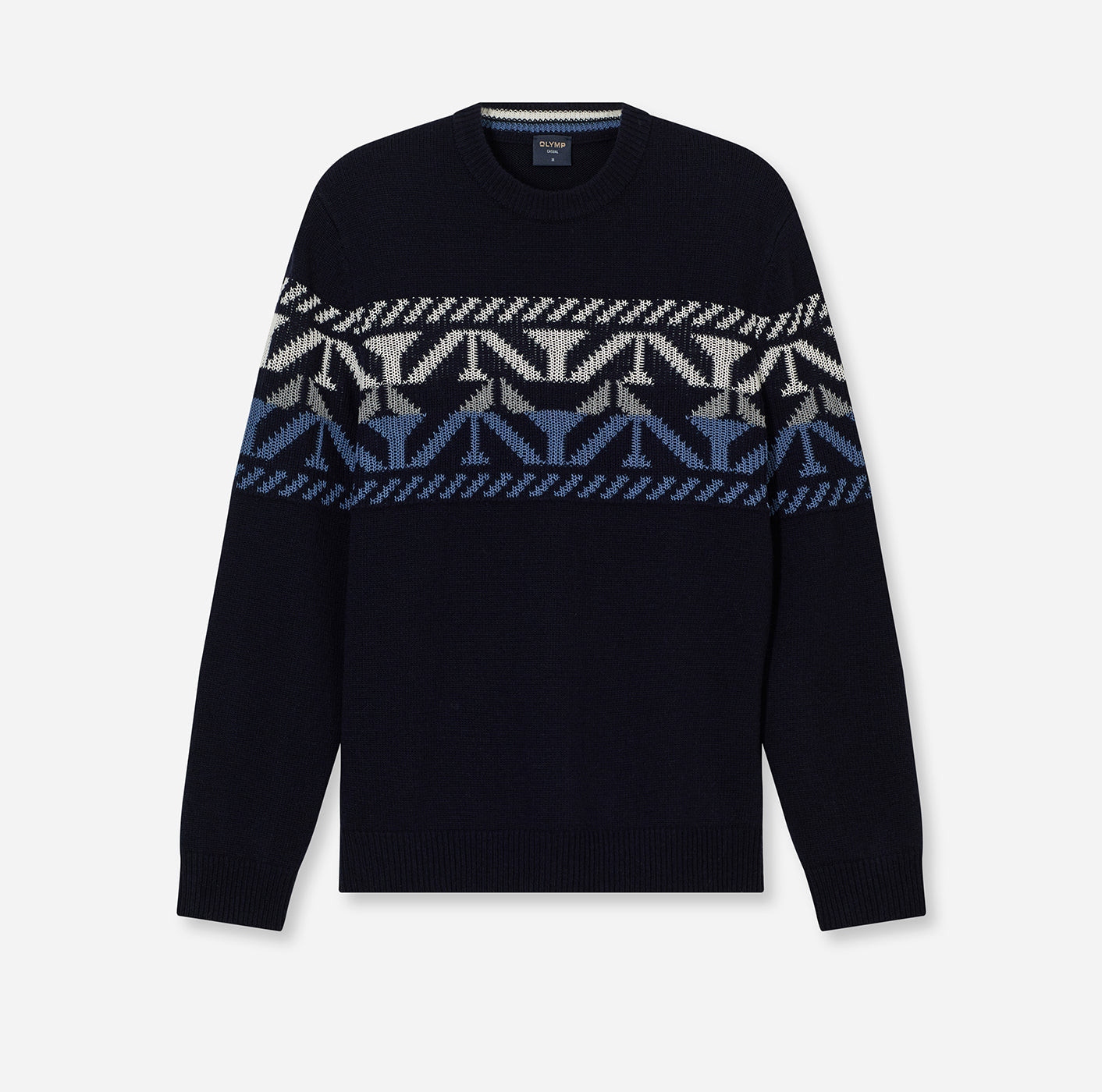 OLYMP Casual Strick Pullover mit Baum- und Schurwolle