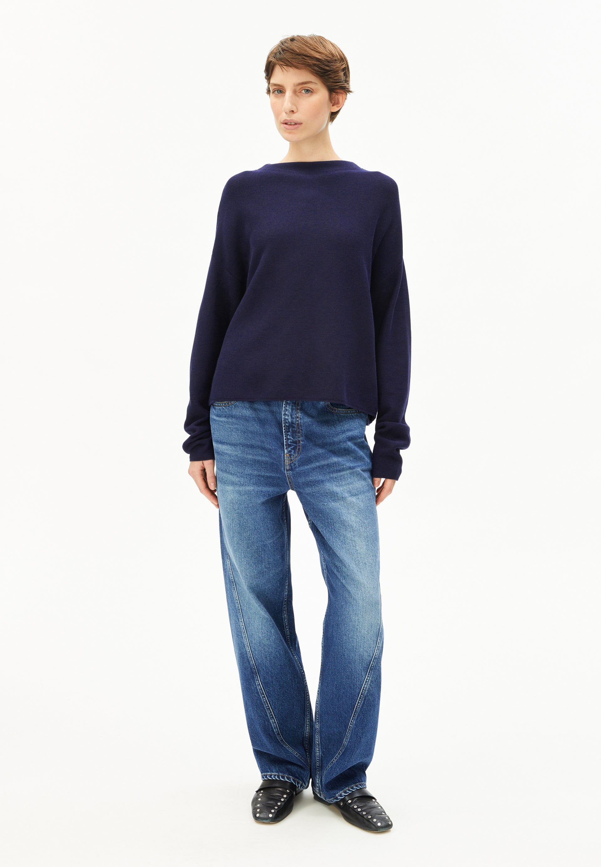 Armedangels Pullover MERINAA LINKS LINKS aus Bio-Baumwolle