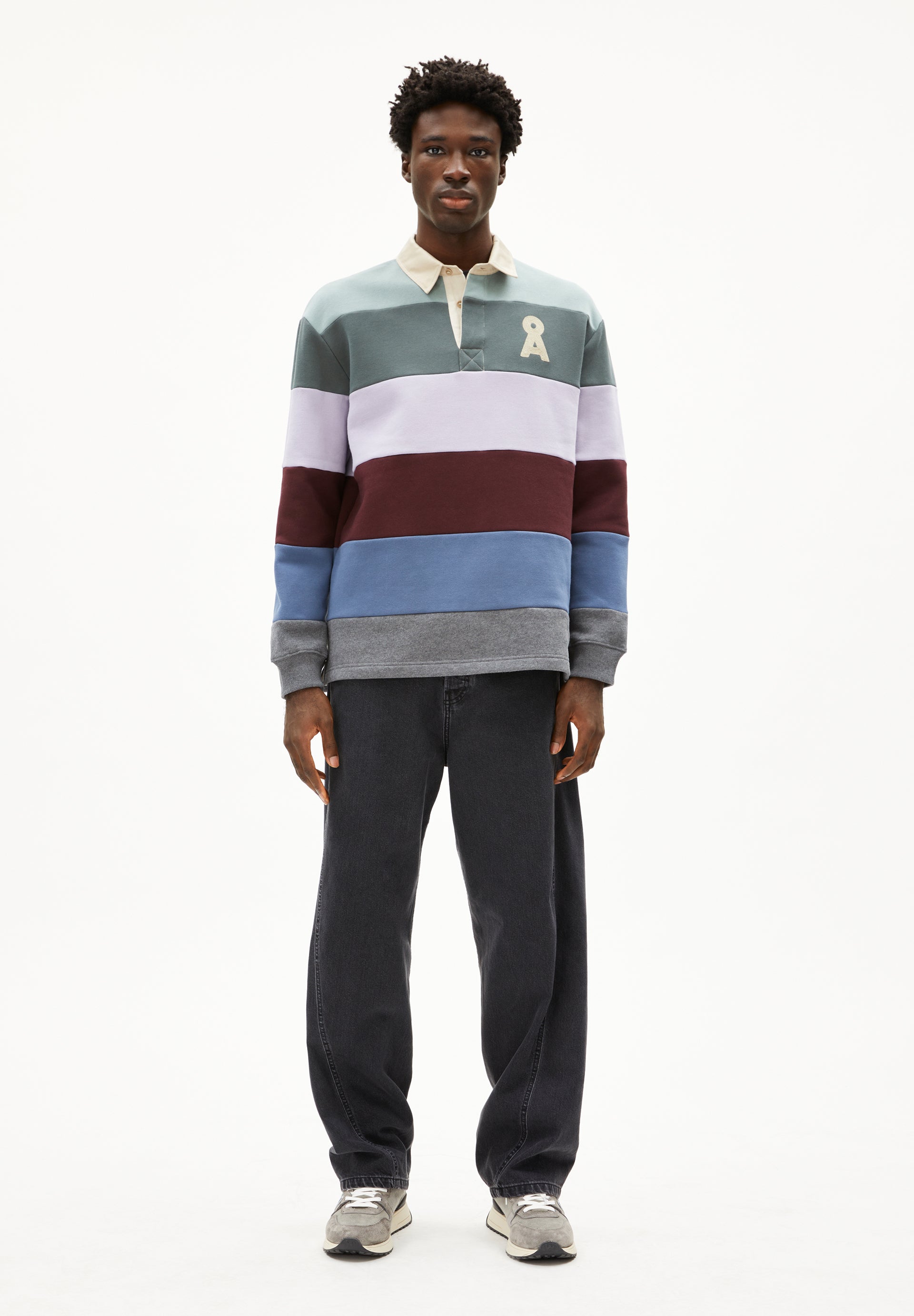 Armedangels Sweatshirt AADRU LS RUGBY FLEECE aus Bio-Baumwolle