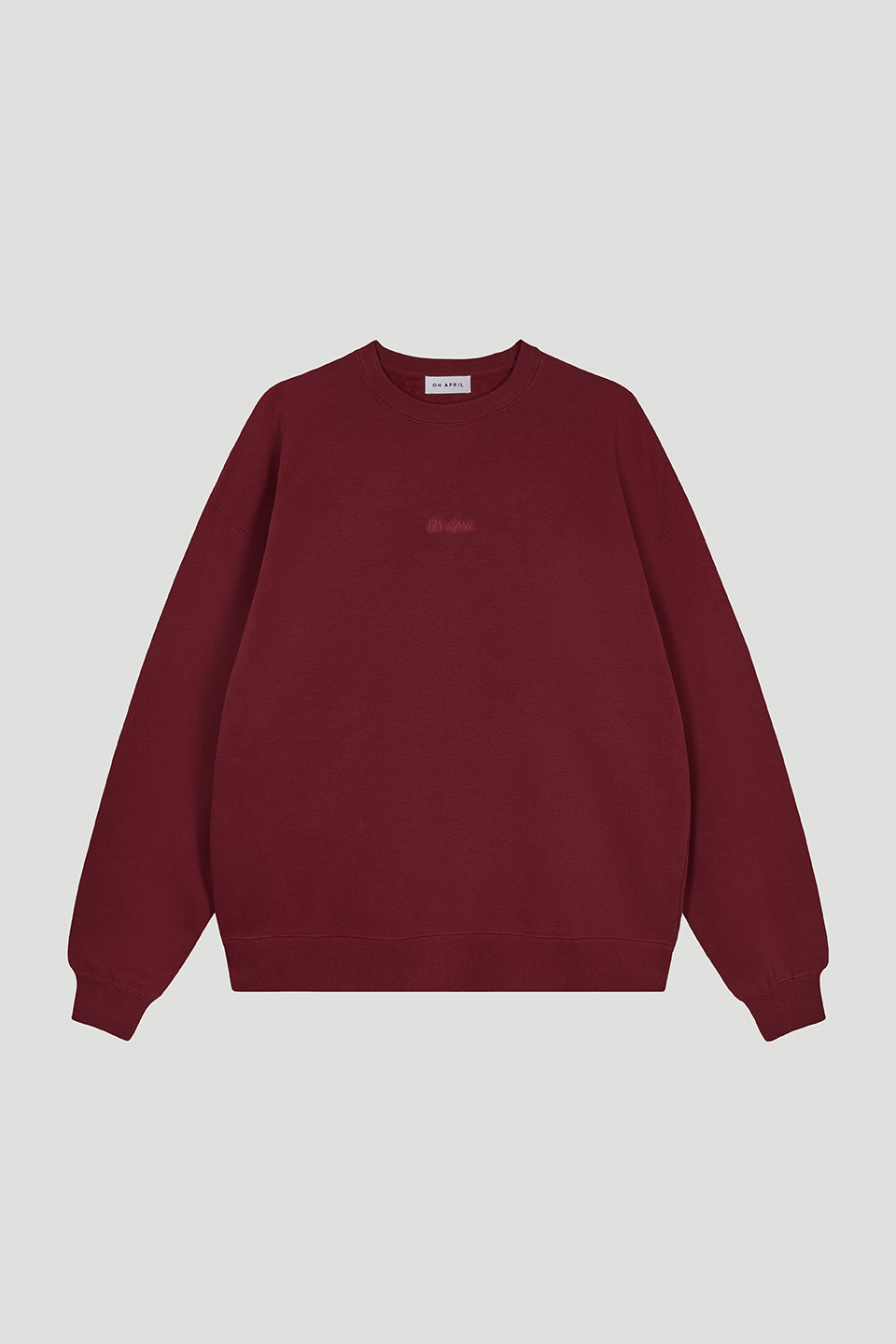 Oh April OV Sweater Good Karma Wave Merlot