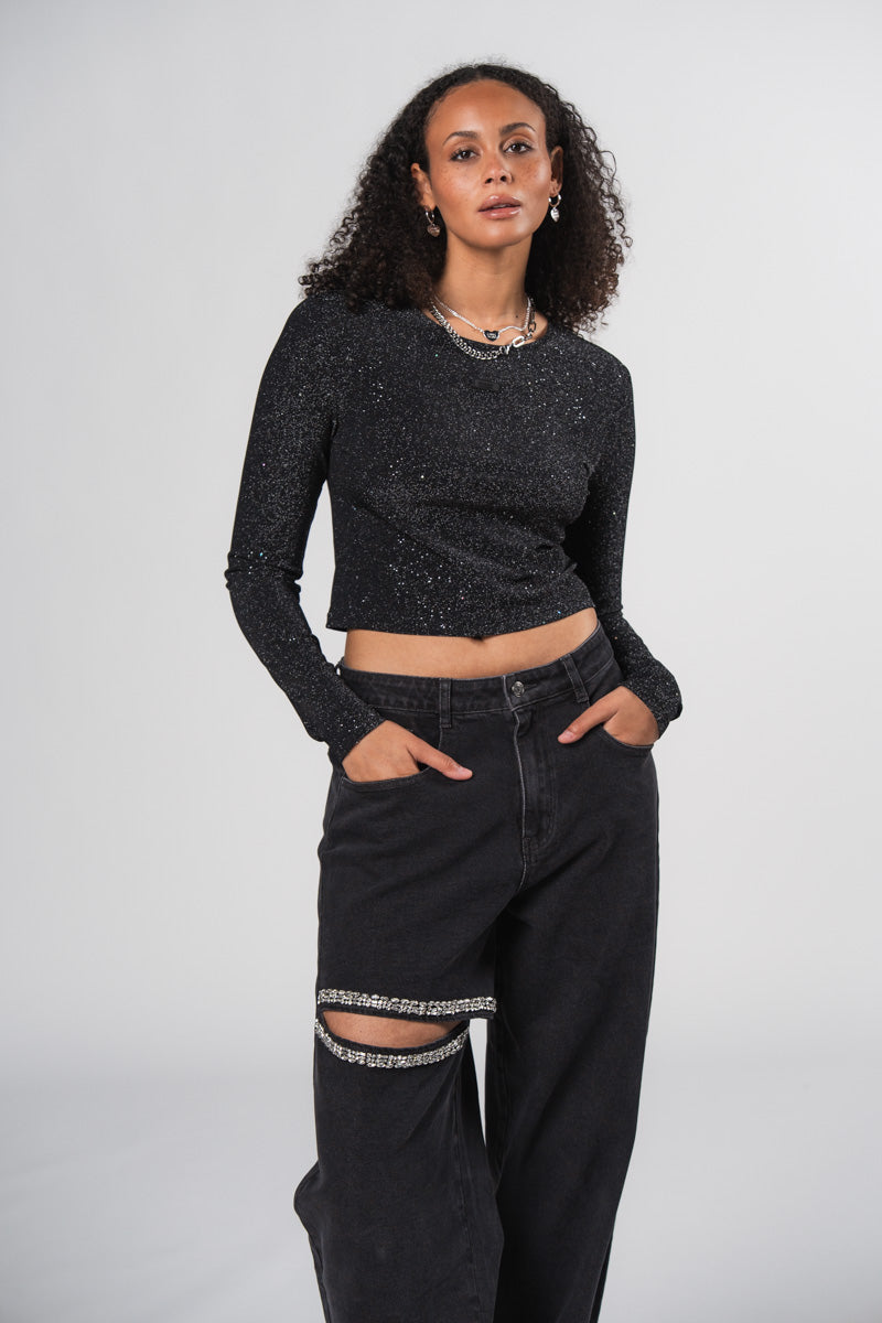 Karo Kauer Mesh Longsleeve Sparkle