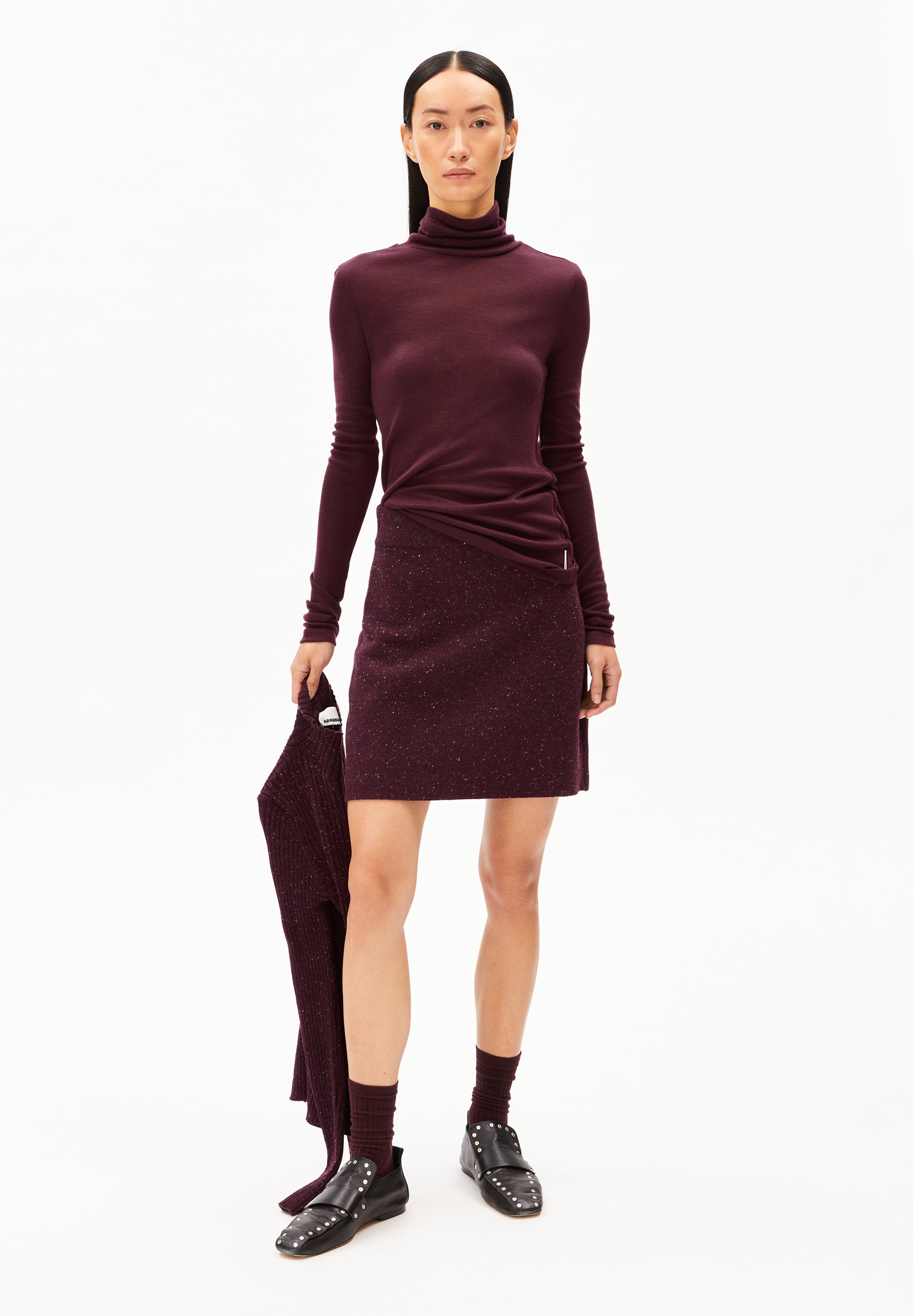 Armedangels Longsleeve GRAZILIAA WOOL BLEND aus Bio-Woll Mix