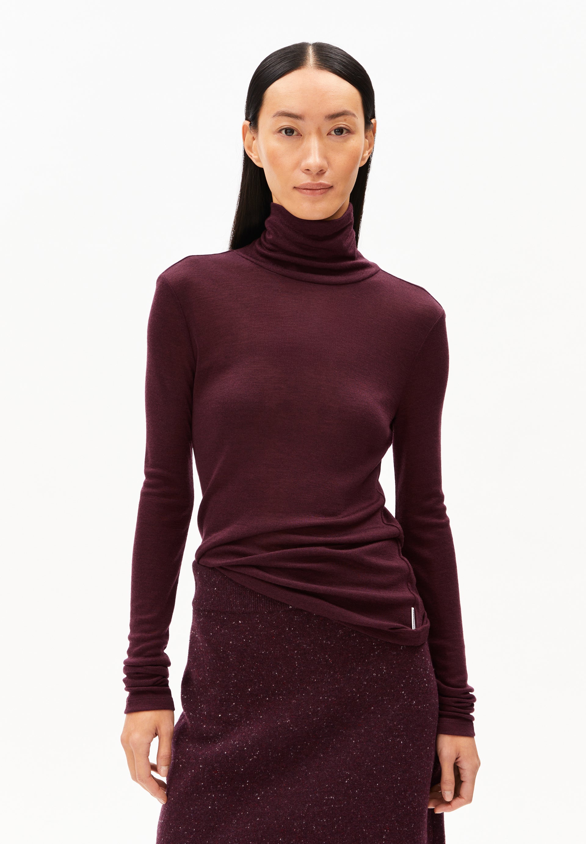 Armedangels Longsleeve GRAZILIAA WOOL BLEND aus Bio-Woll Mix