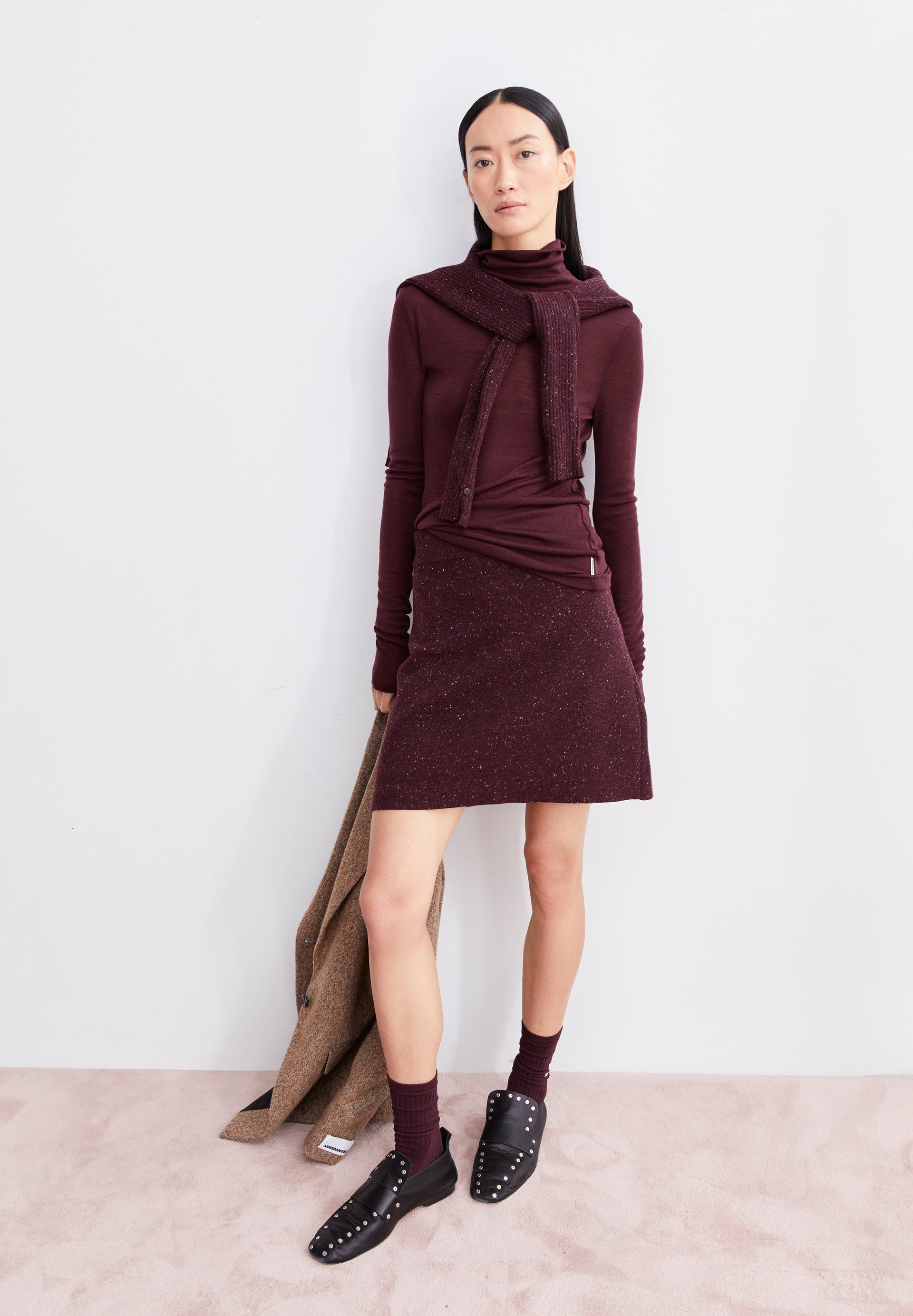 Armedangels Longsleeve GRAZILIAA WOOL BLEND aus Bio-Woll Mix