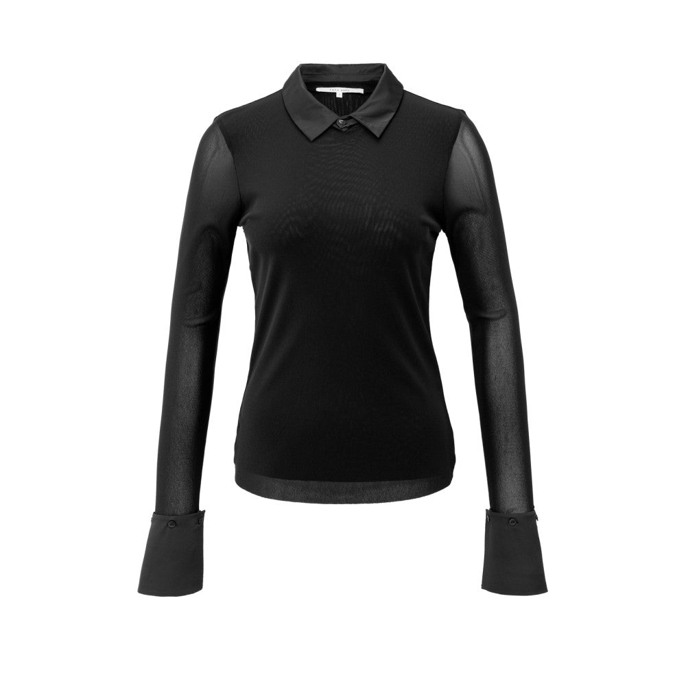 Yaya Mesh-Oberteil mit abnehmbaren Bündchen und abnehmbarem Kragen