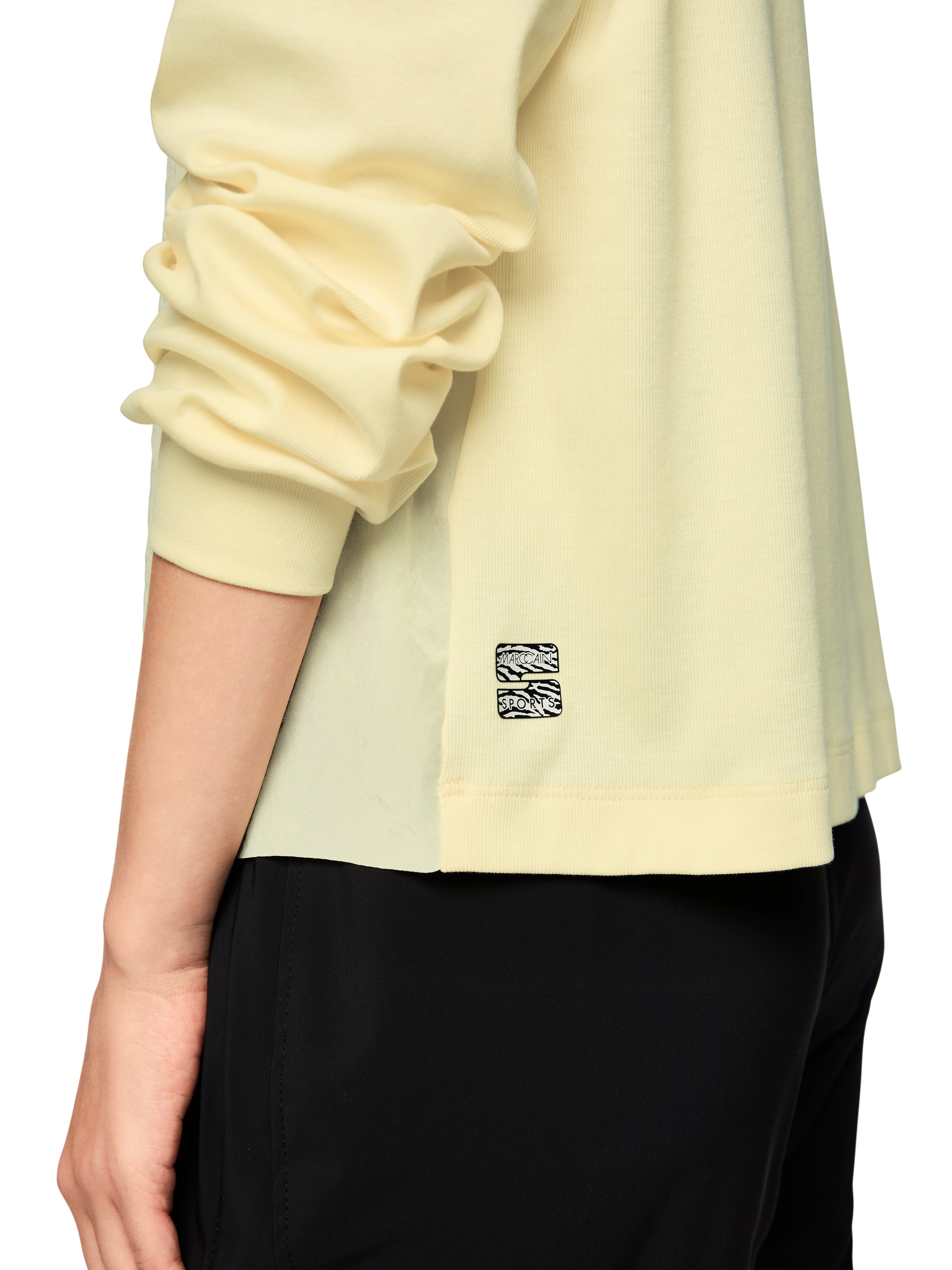 Marc Cain Langarmshirt mit Materialmix