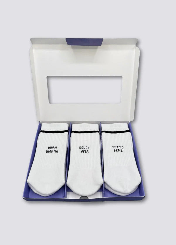 NBDC Herrensocken 3-PACK – BUON GIORNO, DOLCE VITA, TUTTO BENE