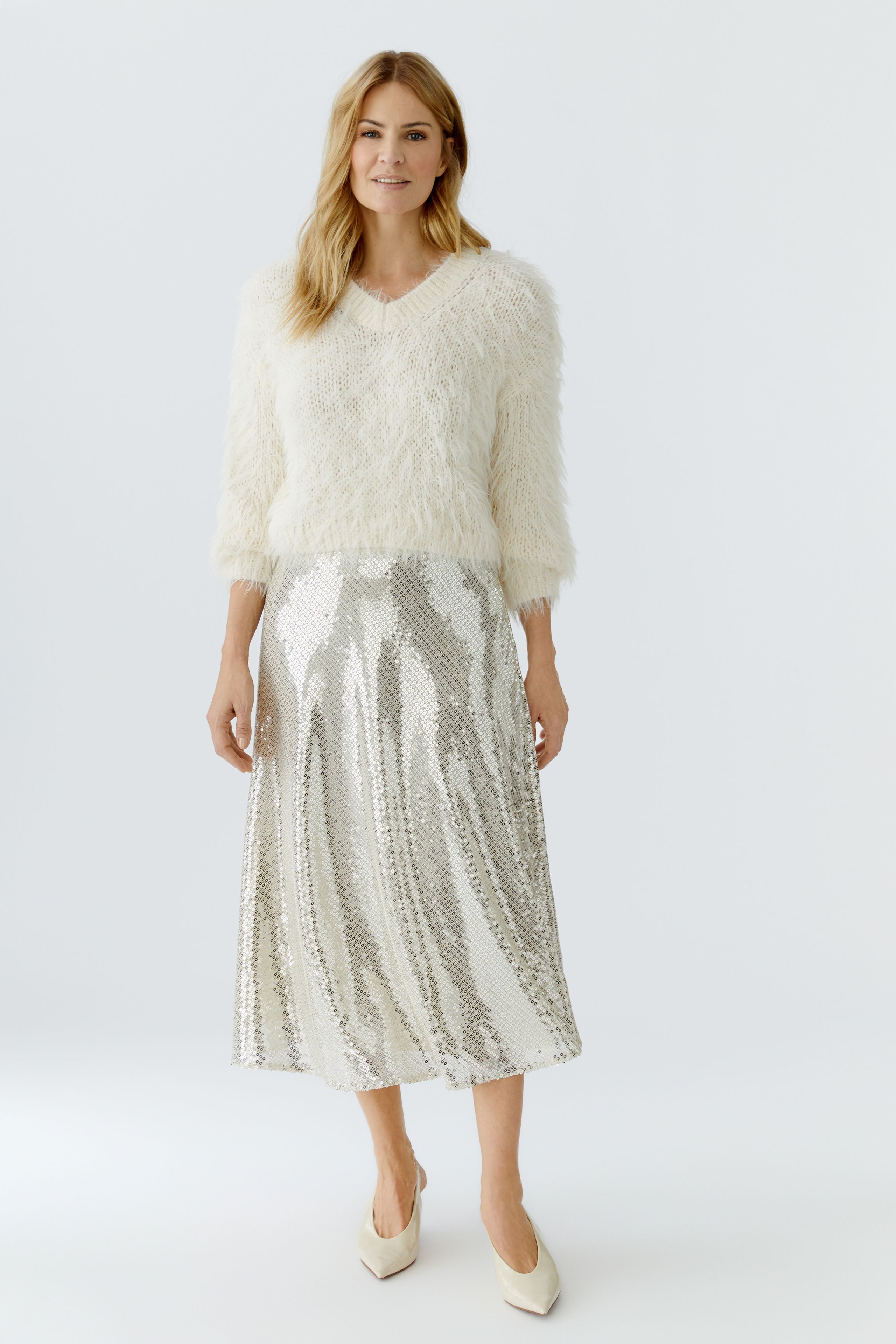 OUI Cropped Pullover Gardenia