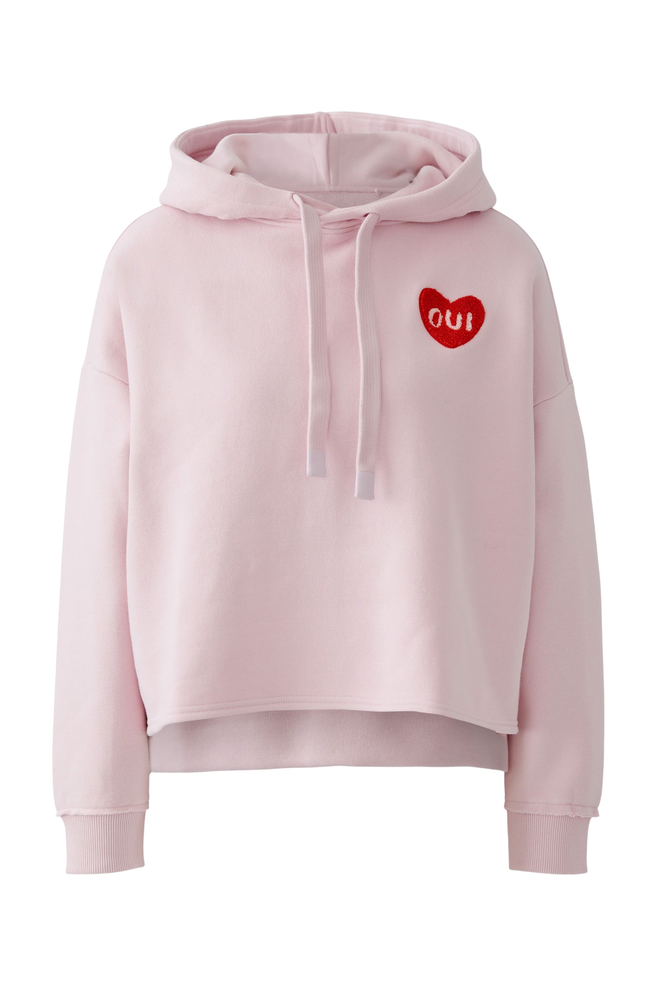 OUI Kapuzensweatshirt mit Herzlogostick auf der Brust