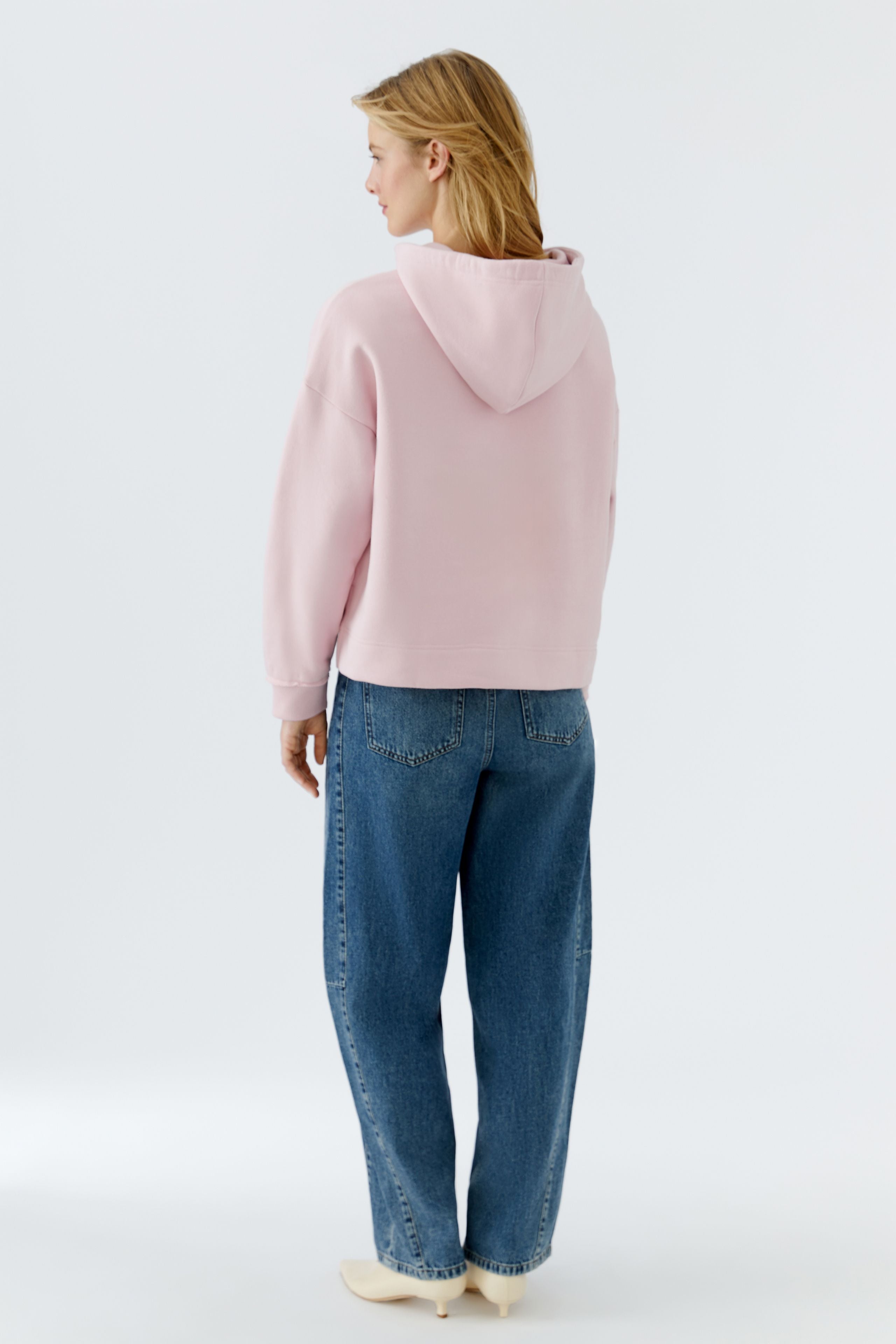 OUI Kapuzensweatshirt mit Herzlogostick auf der Brust