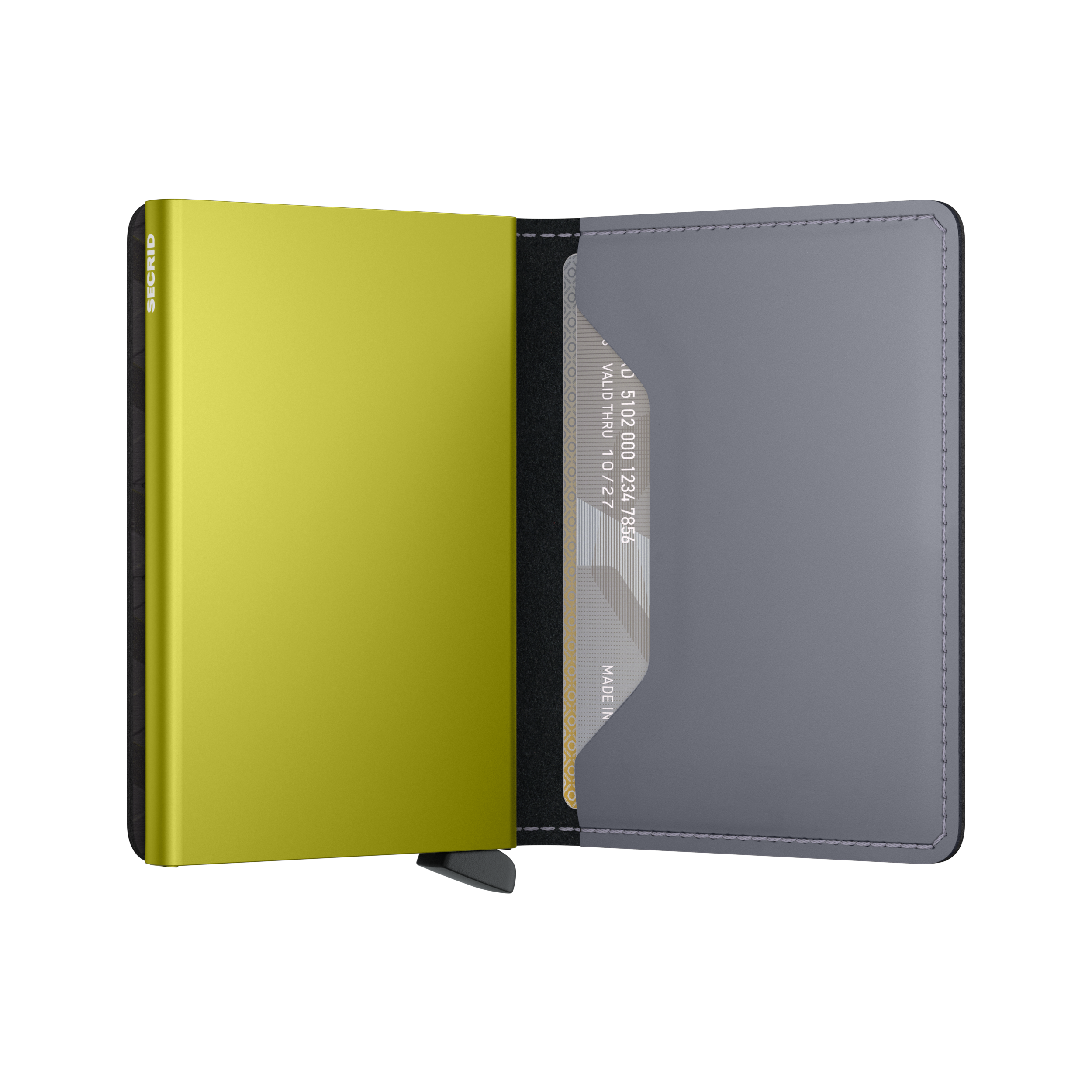 Slimwallet Matte Grey & Lime