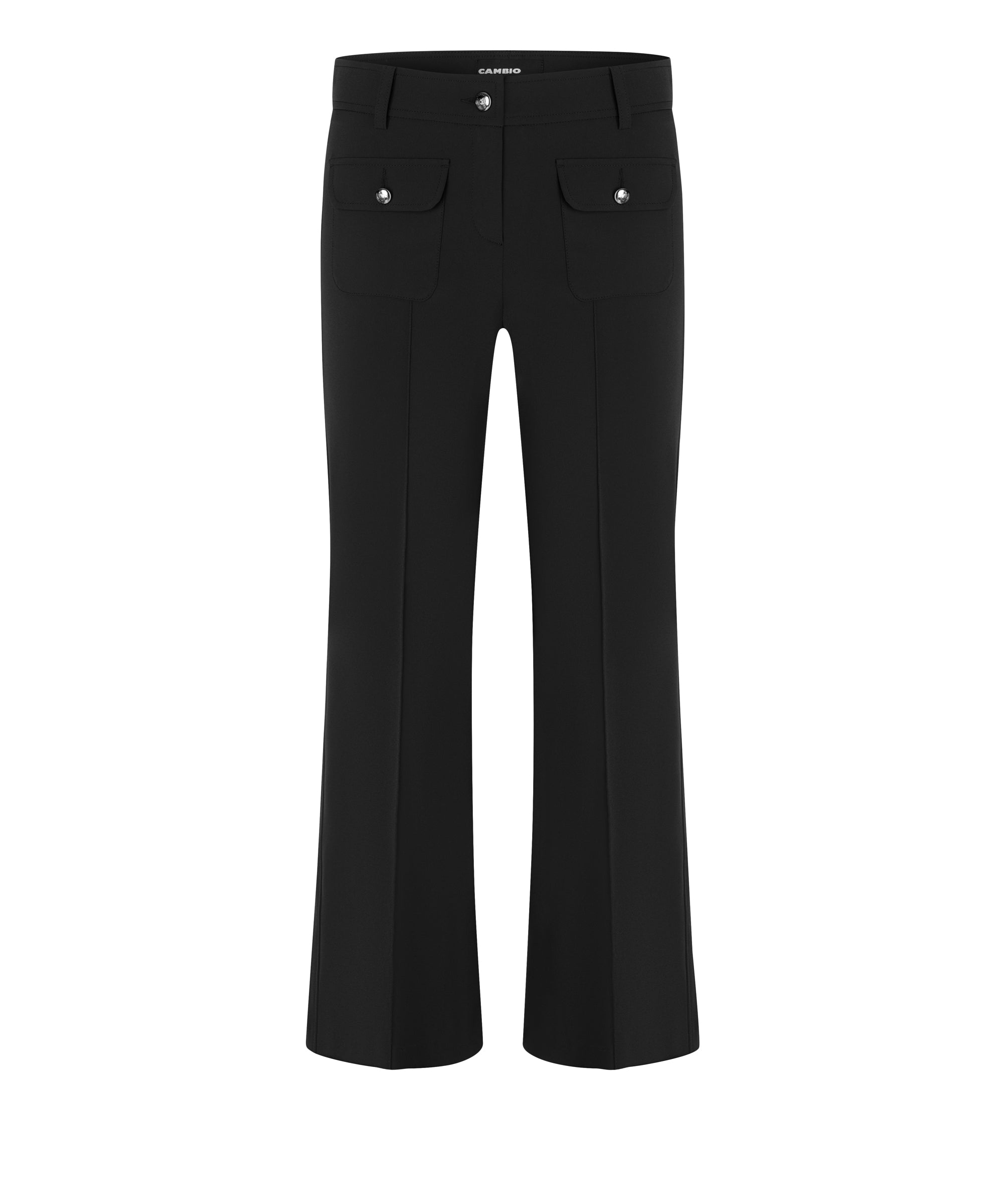 CAMBIO Hose Flared-Fit Cropped Farah patched pocket