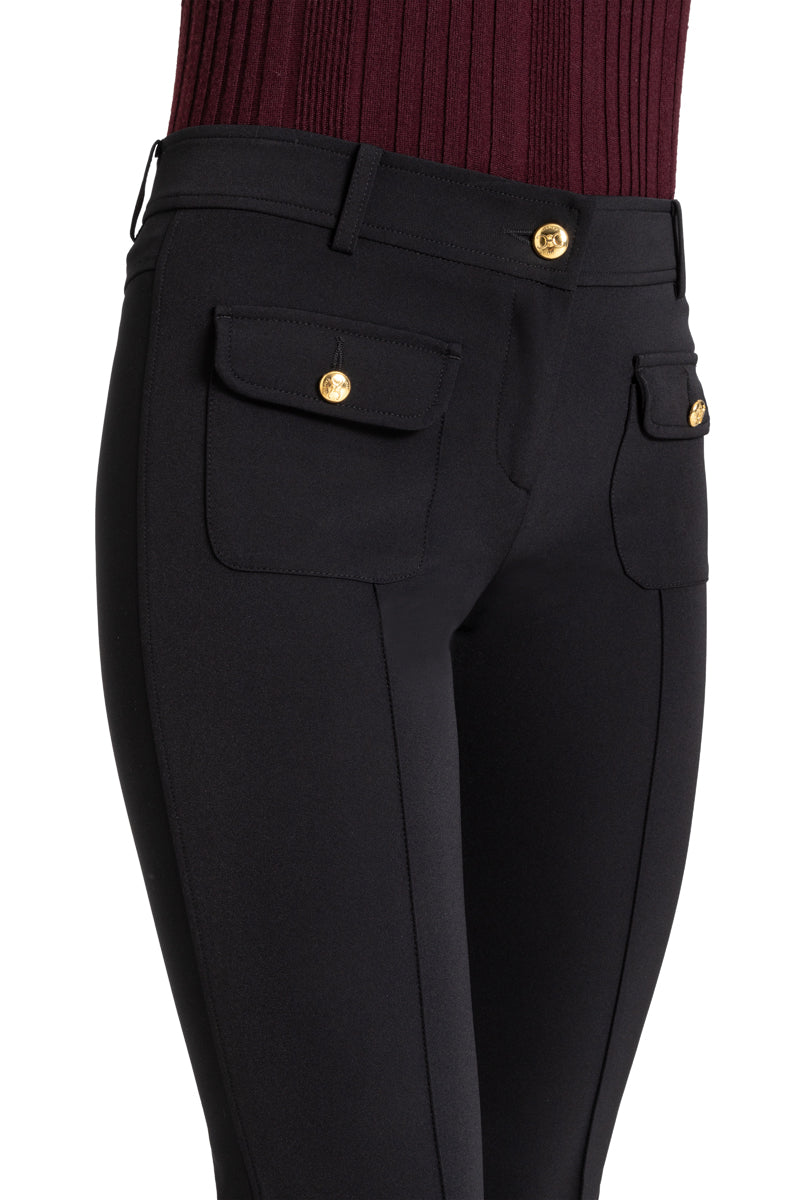 CAMBIO Hose Flared-Fit Cropped Farah patched pocket
