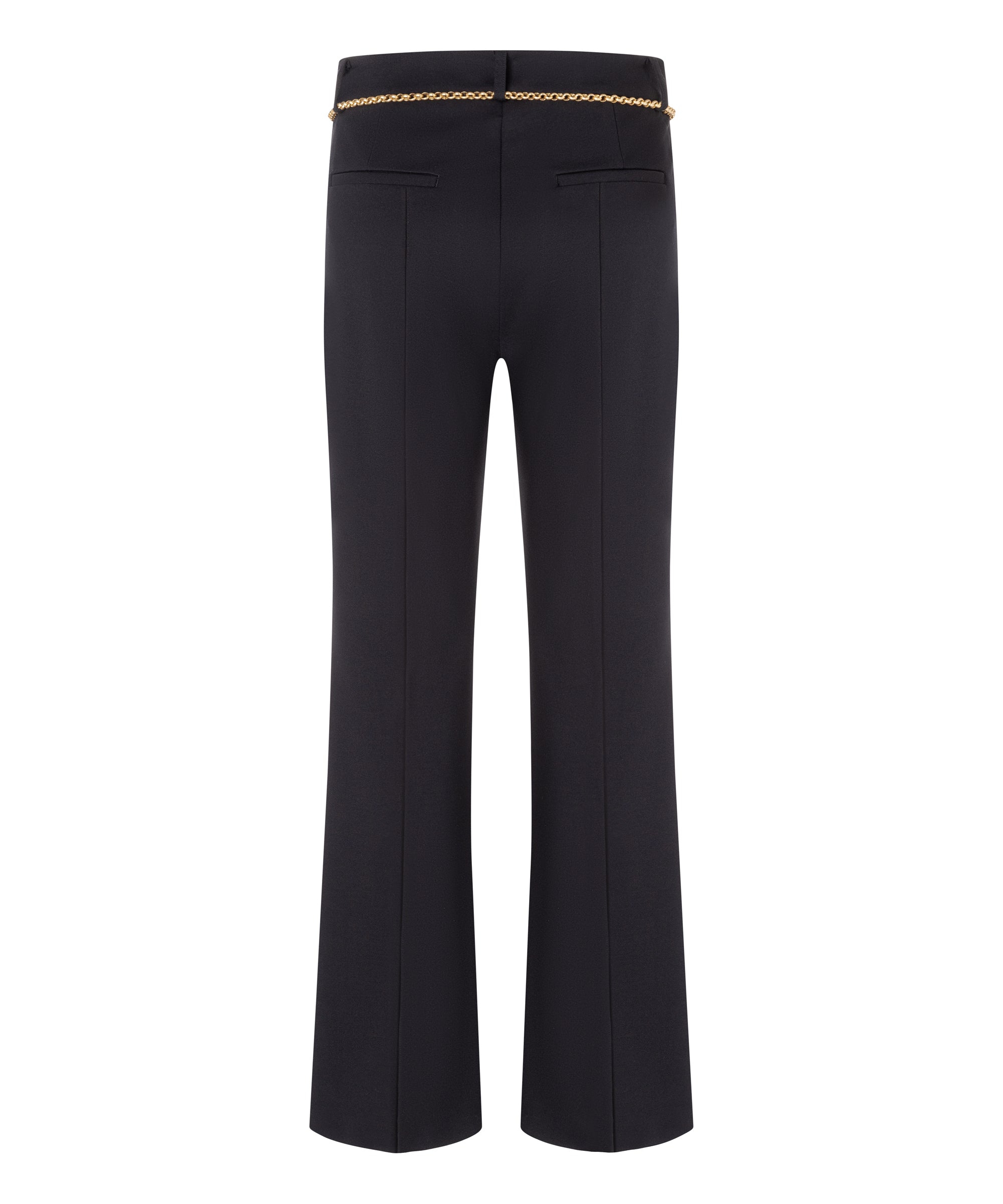 CAMBIO Hose flared-fit long Fawn flap pocket