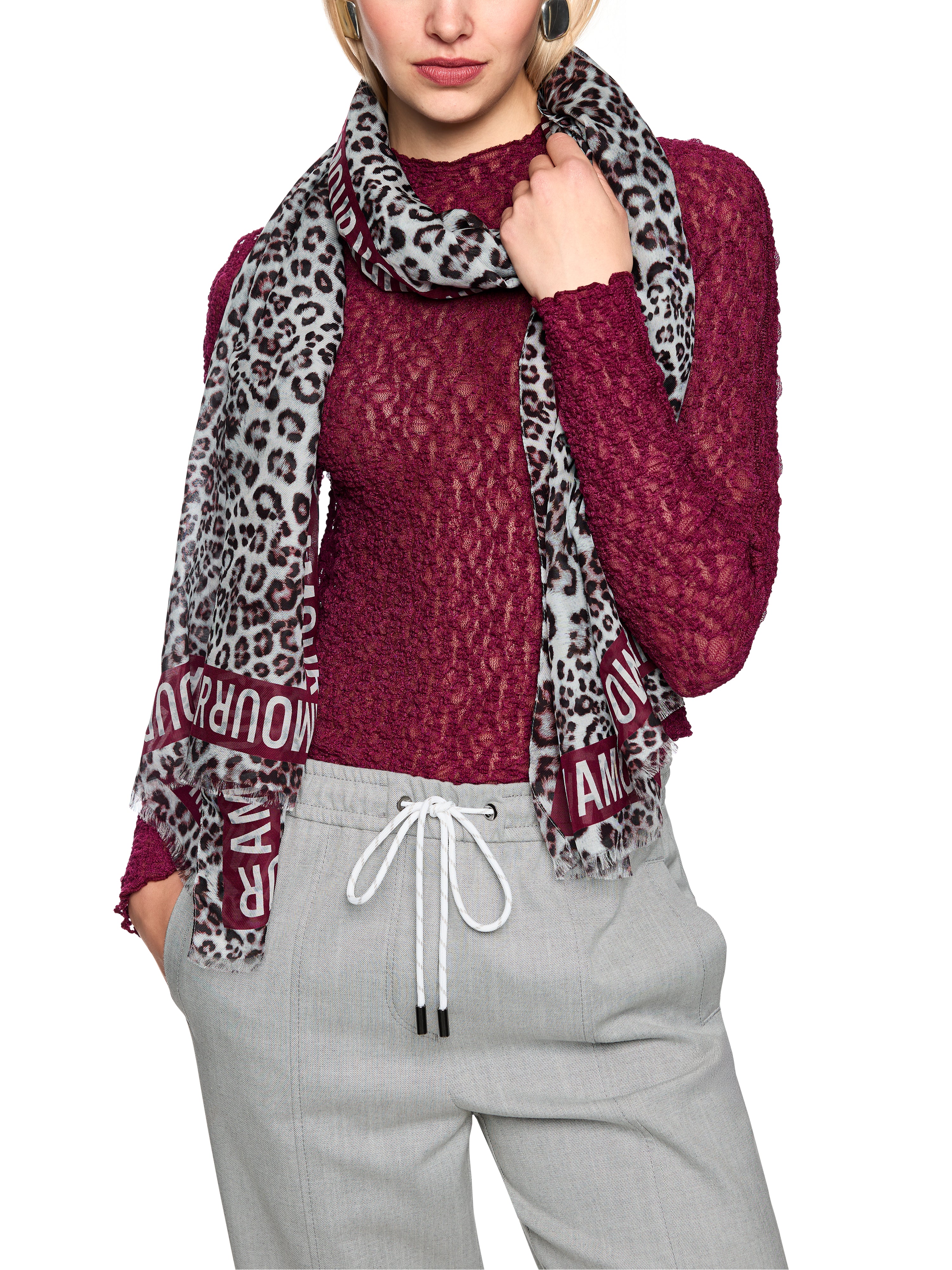 Marc Cain Schal mit Leo Print