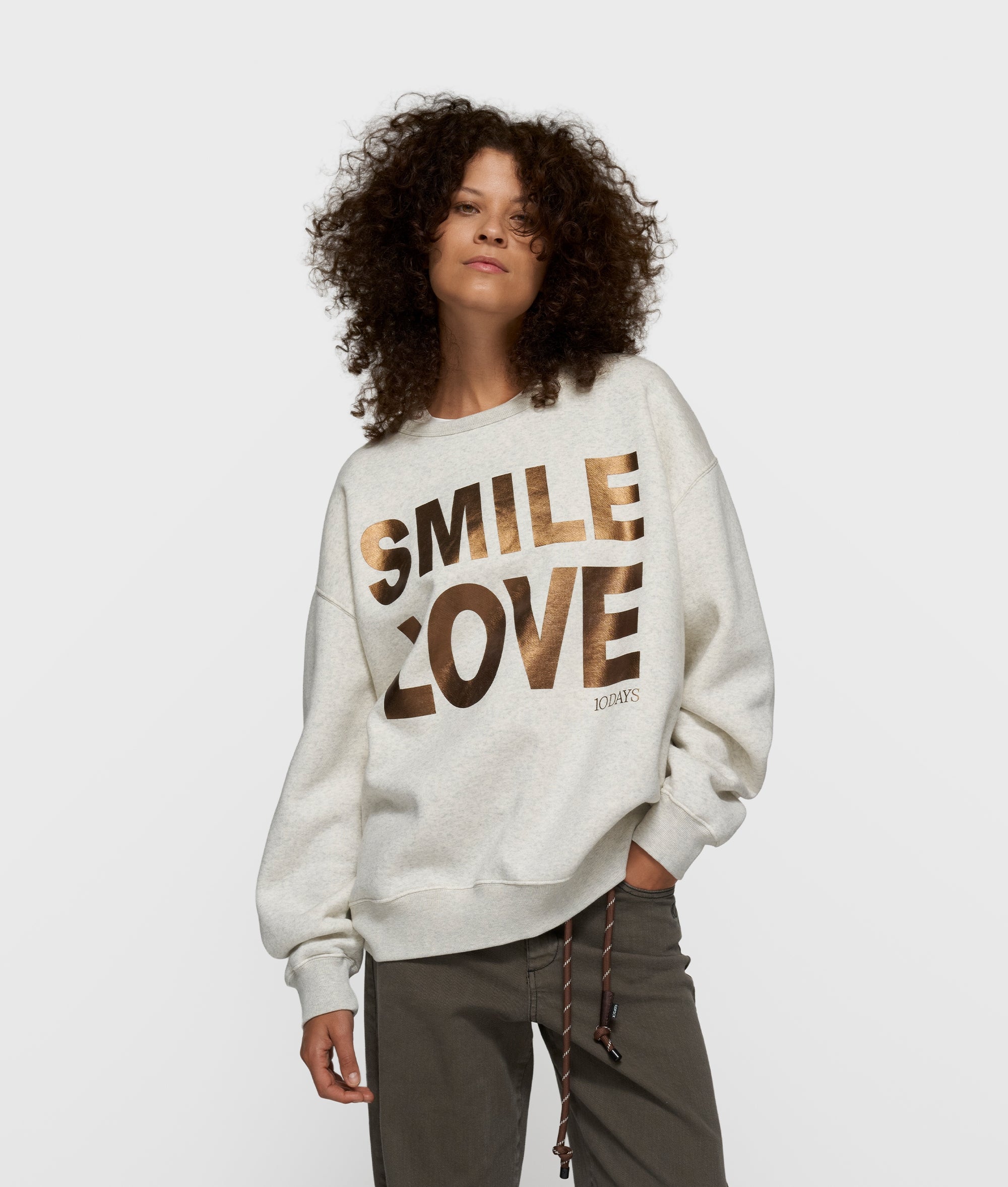 10Days Statement Sweater Smile Love