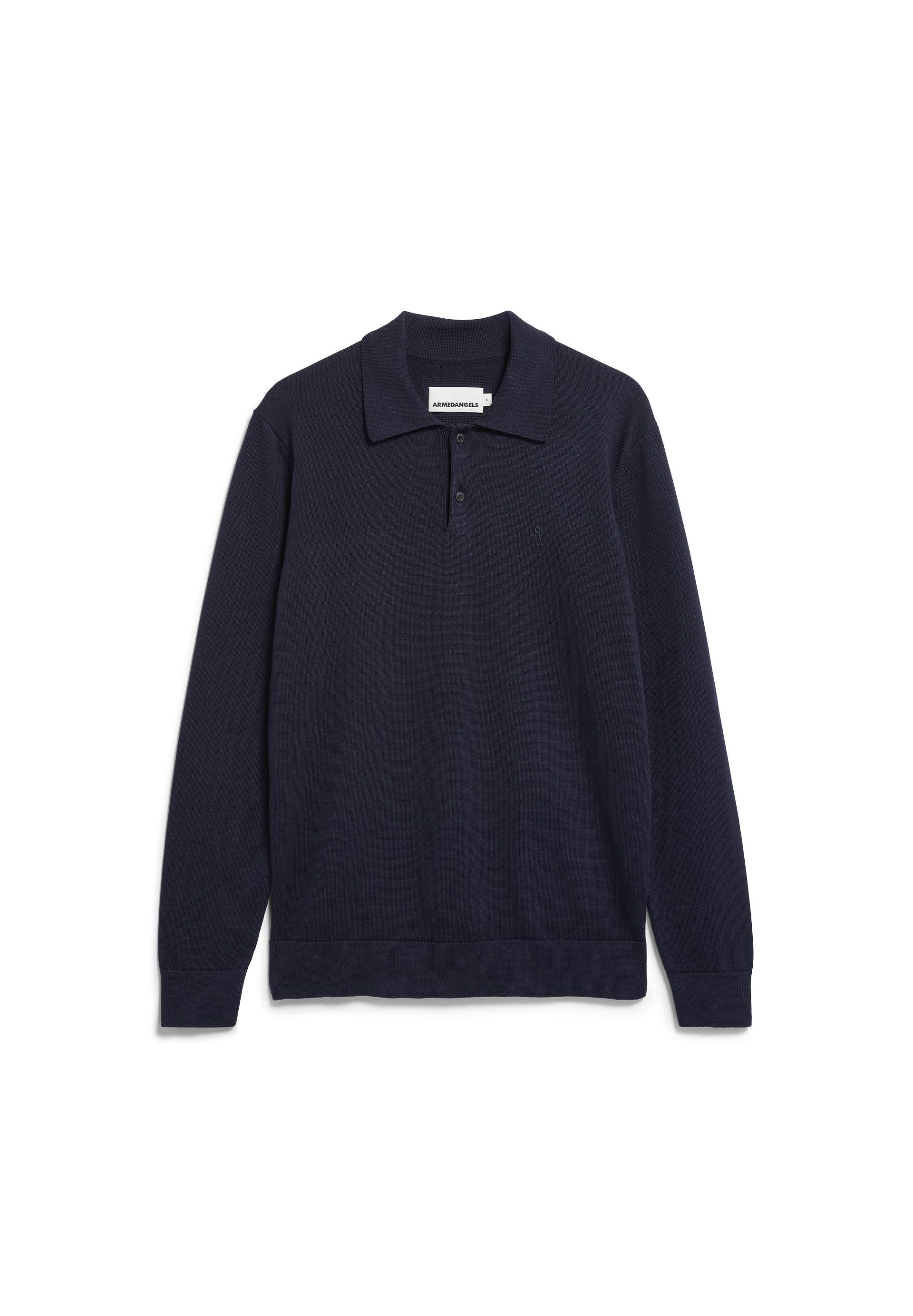 armedangels Langarm-Strickpoloshirt aus Bio-Baumwolle