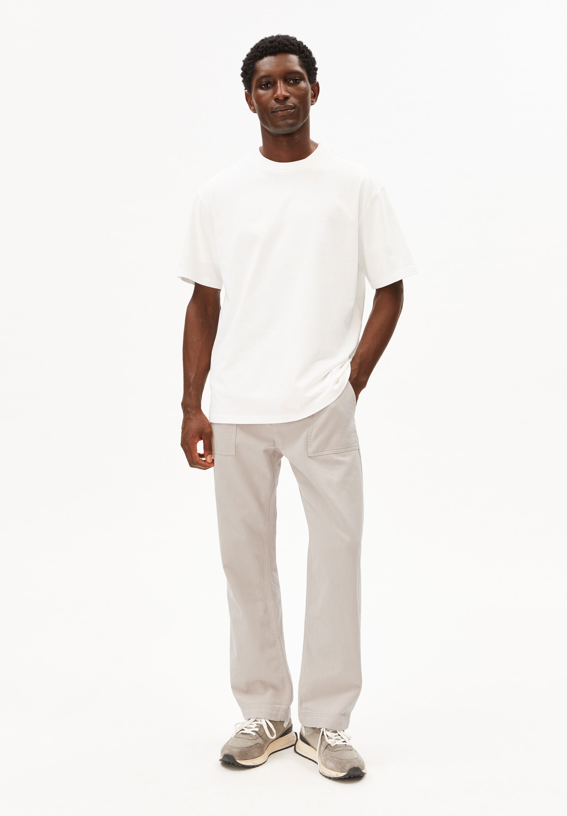 armedangels T-SHIRT MAARKOS HEAVY WEIGHT aus Baumwoll-Mix